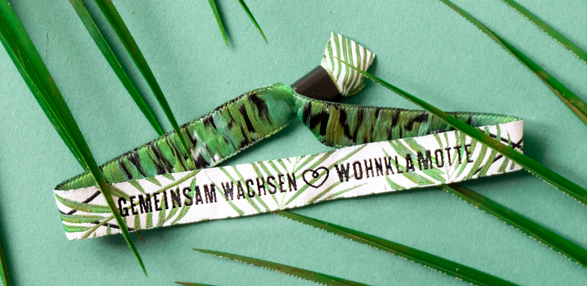 WOHNKLAMOTTE - Einlassbändchen aus recycelten Materialien