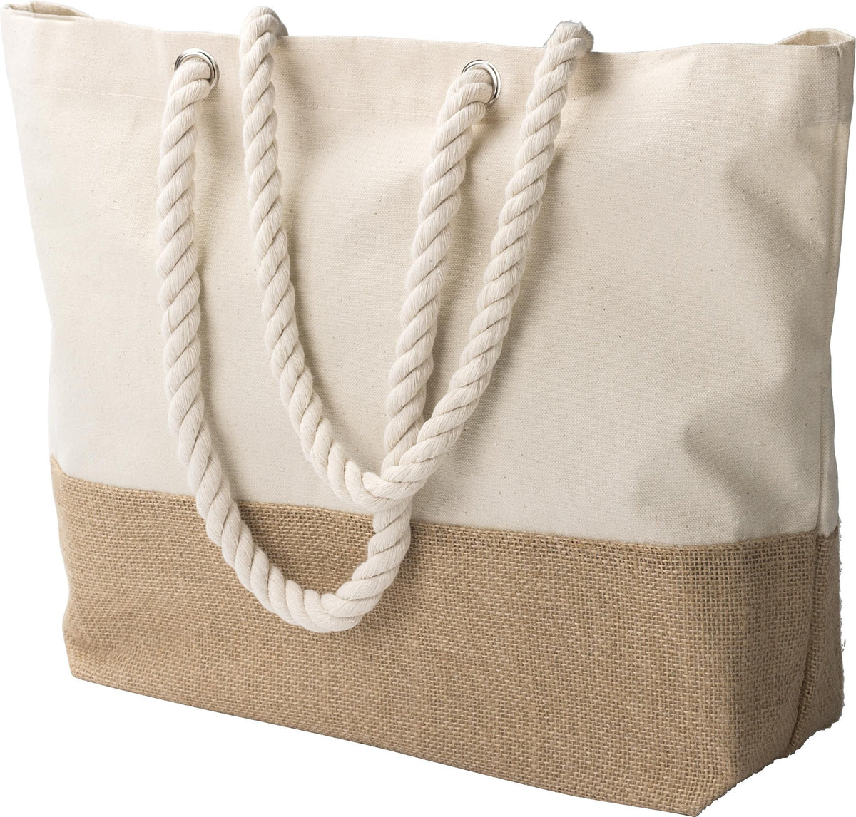 Einkaufstasche Diego, Baumwolle 280 g/m², Juteboden