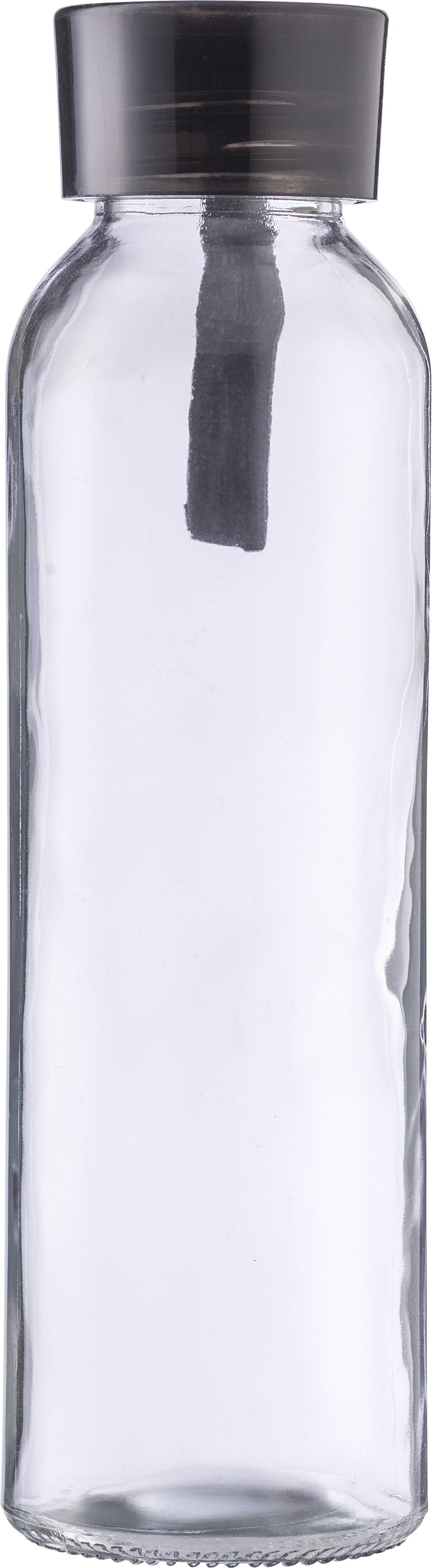 Trinkflasche, Glas, Farbiger Deckel, 500 ml