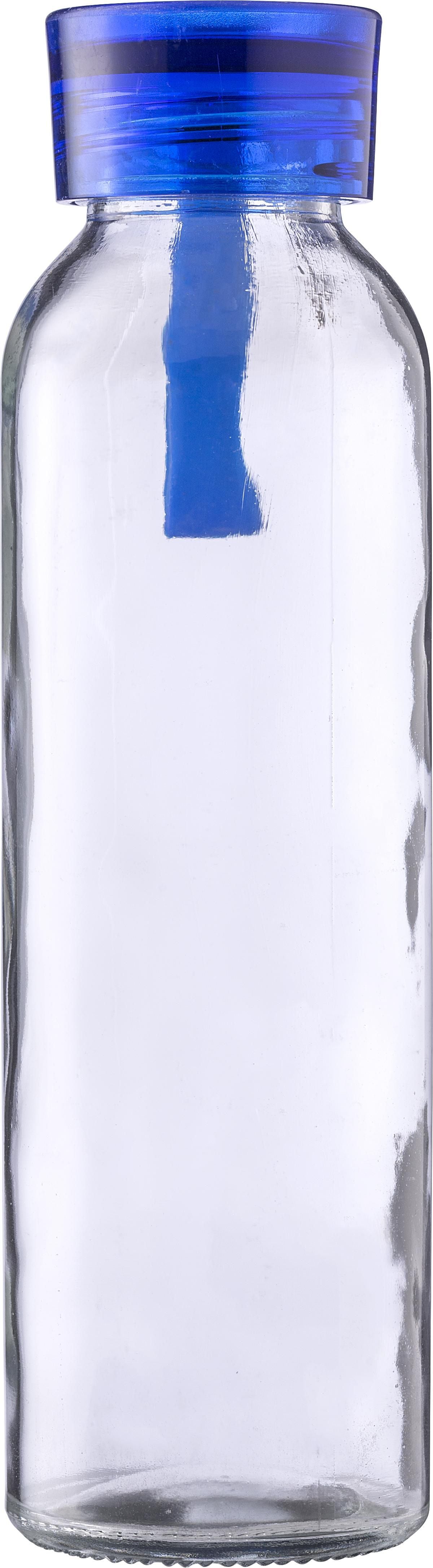 Trinkflasche, Glas, Farbiger Deckel, 500 ml