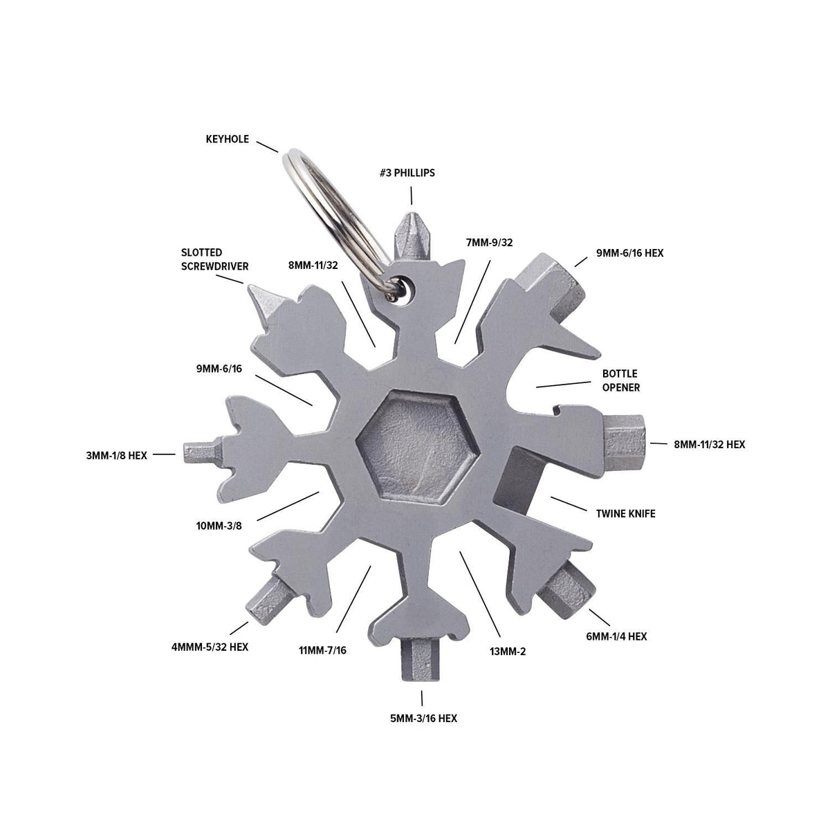 Multitool Abel, Edelstahl, 17 Funktionen