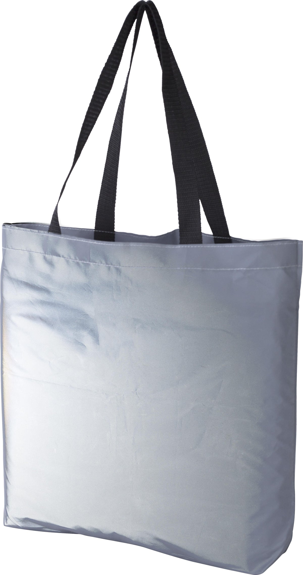 Einkaufstasche Jordyn, Polyester 100D, Reflektierend, Lange Griffe