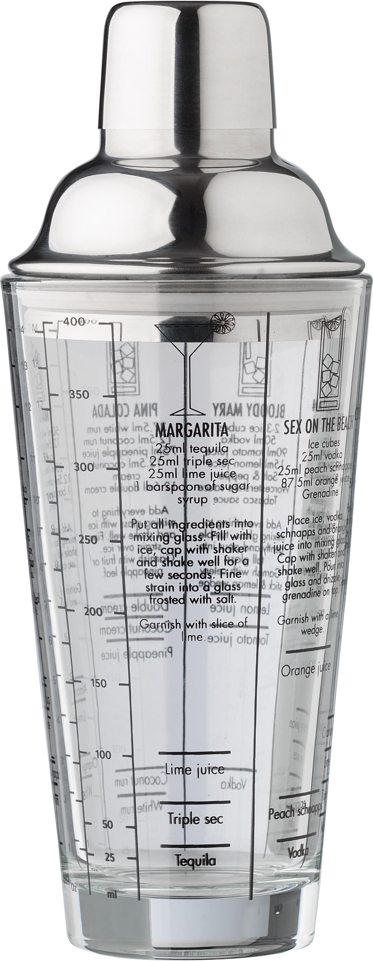 Cocktailshaker Adela, Glas, 400 ml