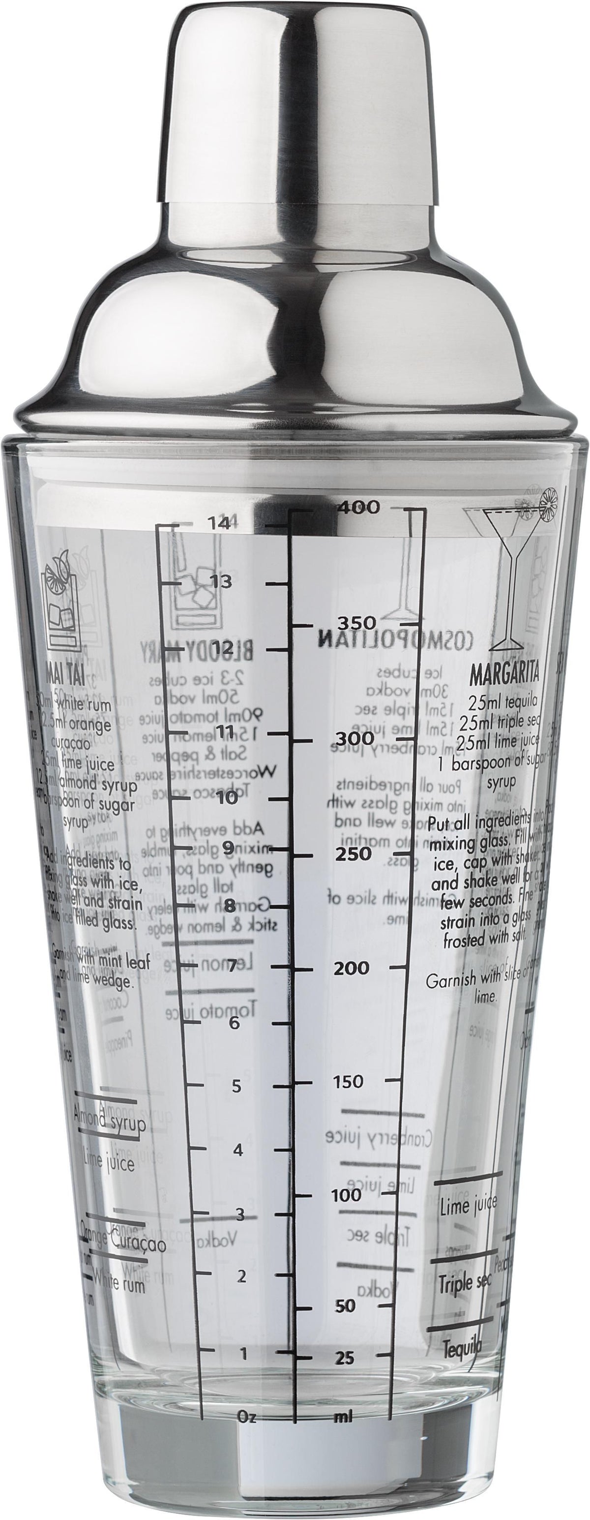 Cocktailshaker Adela, Glas, 400 ml