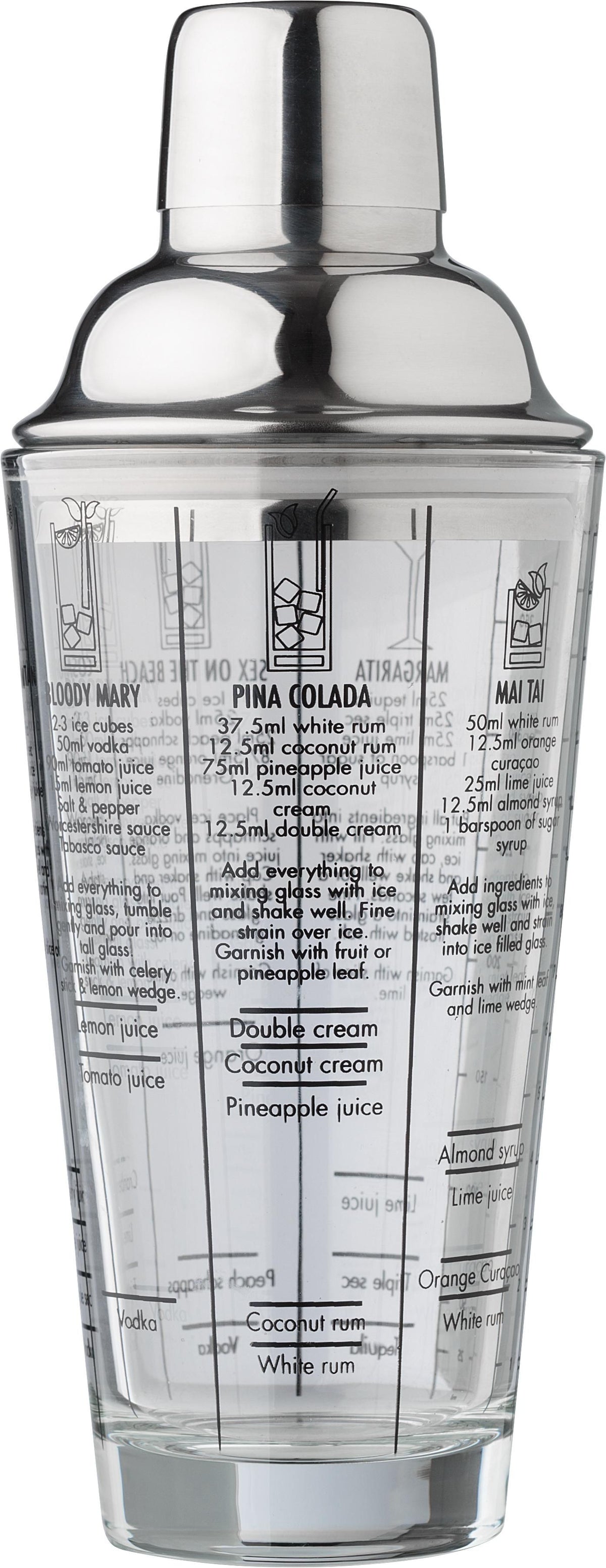 Cocktailshaker Adela, Glas, 400 ml