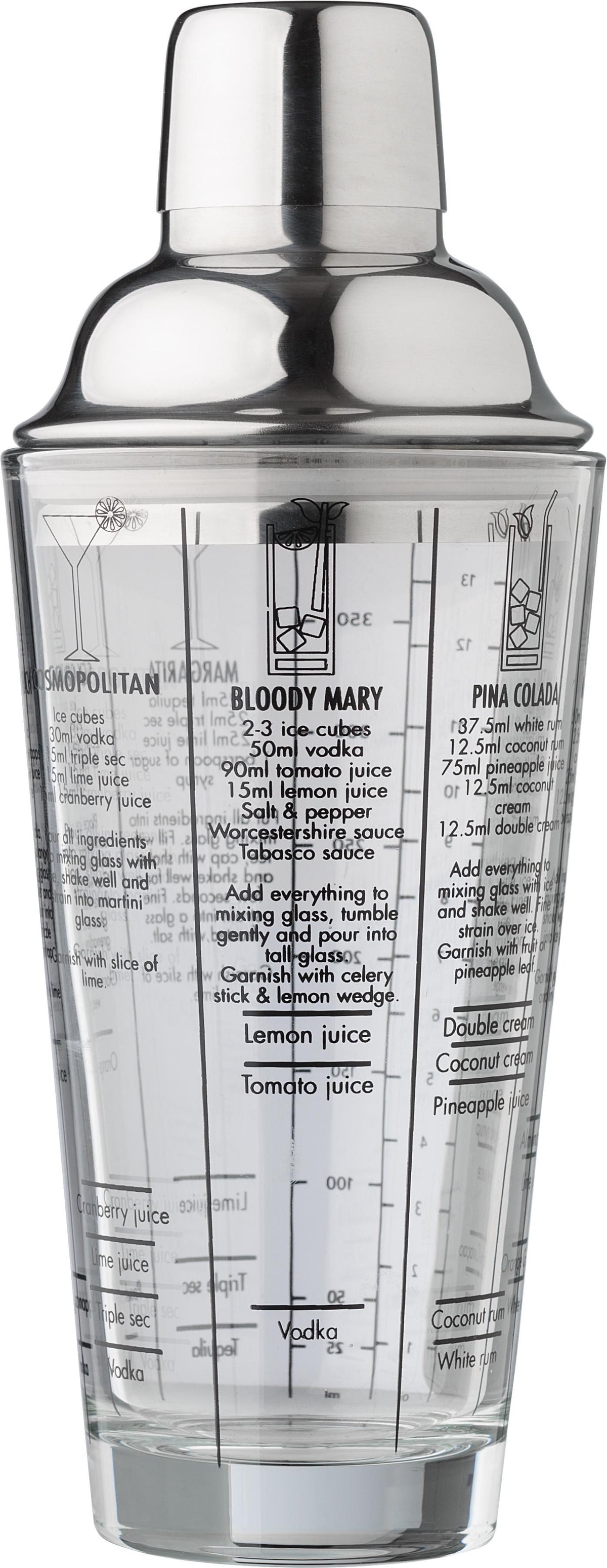 Cocktailshaker Adela, Glas, 400 ml