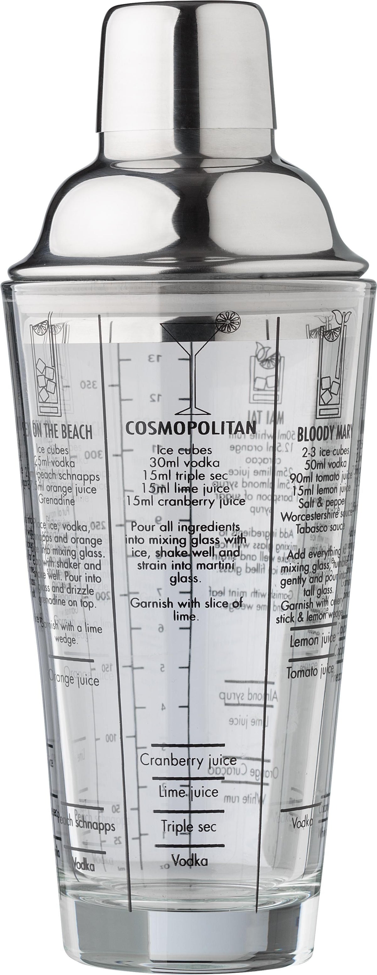 Cocktailshaker Adela, Glas, 400 ml