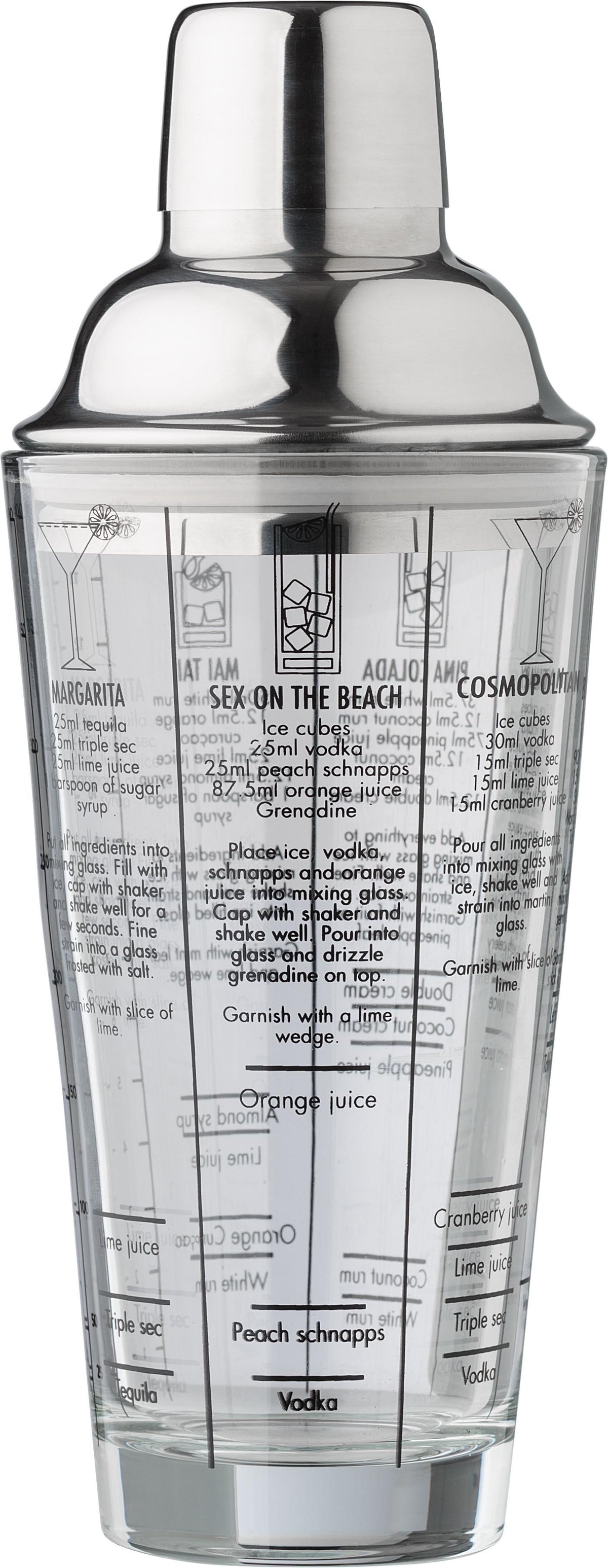 Cocktailshaker Adela, Glas, 400 ml