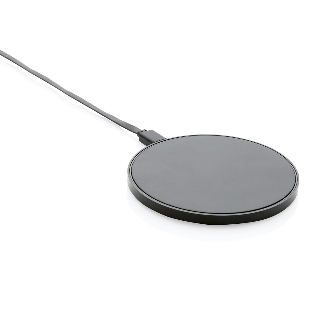 10W Wireless Charger aus RCS Standard recyceltem Kunststoff – schwarz