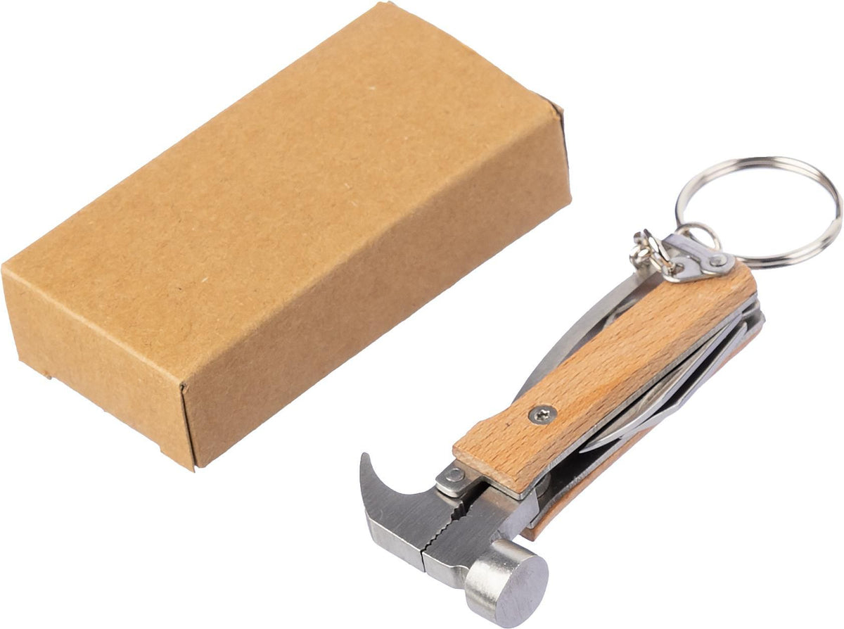 Schlüsselanhänger Heinrich, Bambus, Multitool