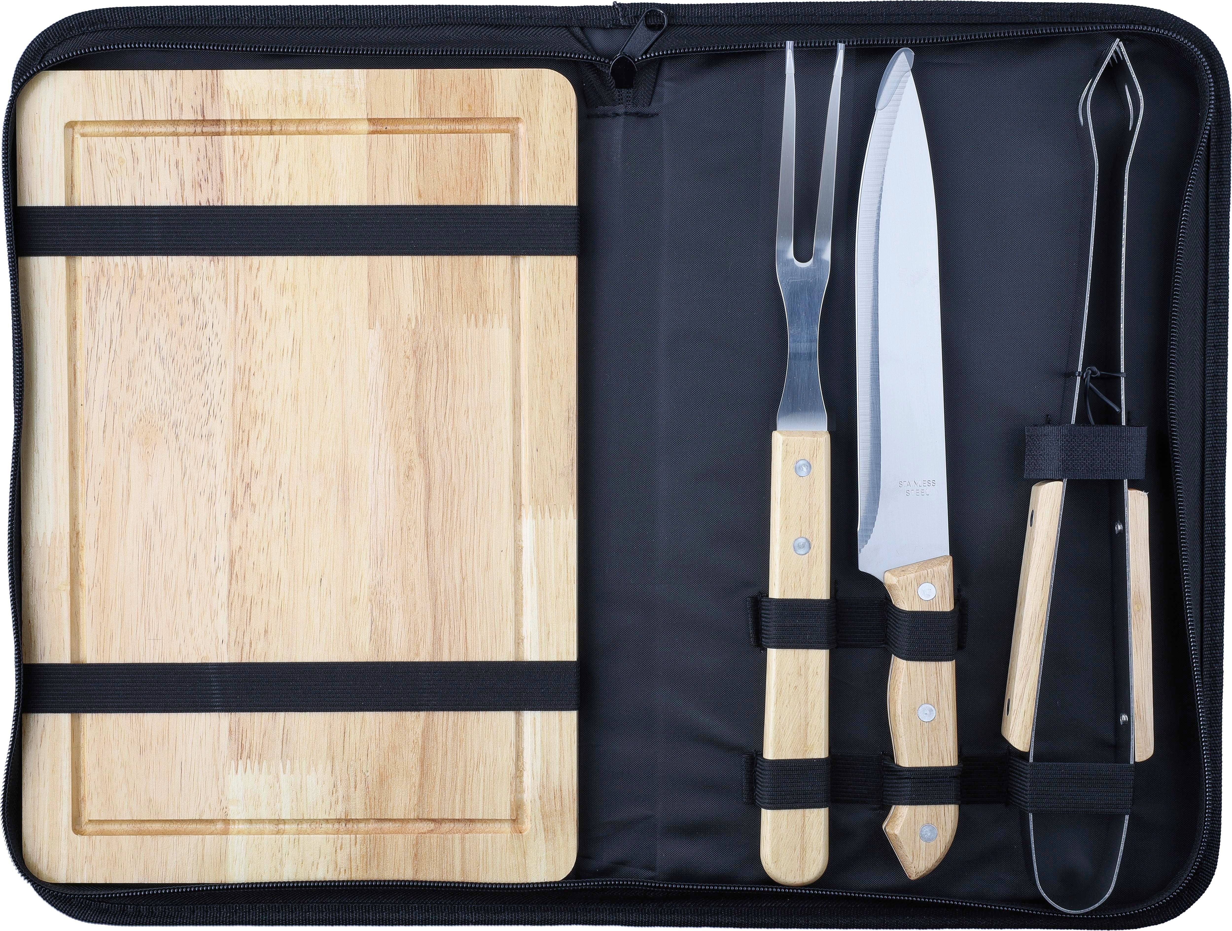 Grillset Kathleen, Edelstahl, 4 St., Polyestertasche