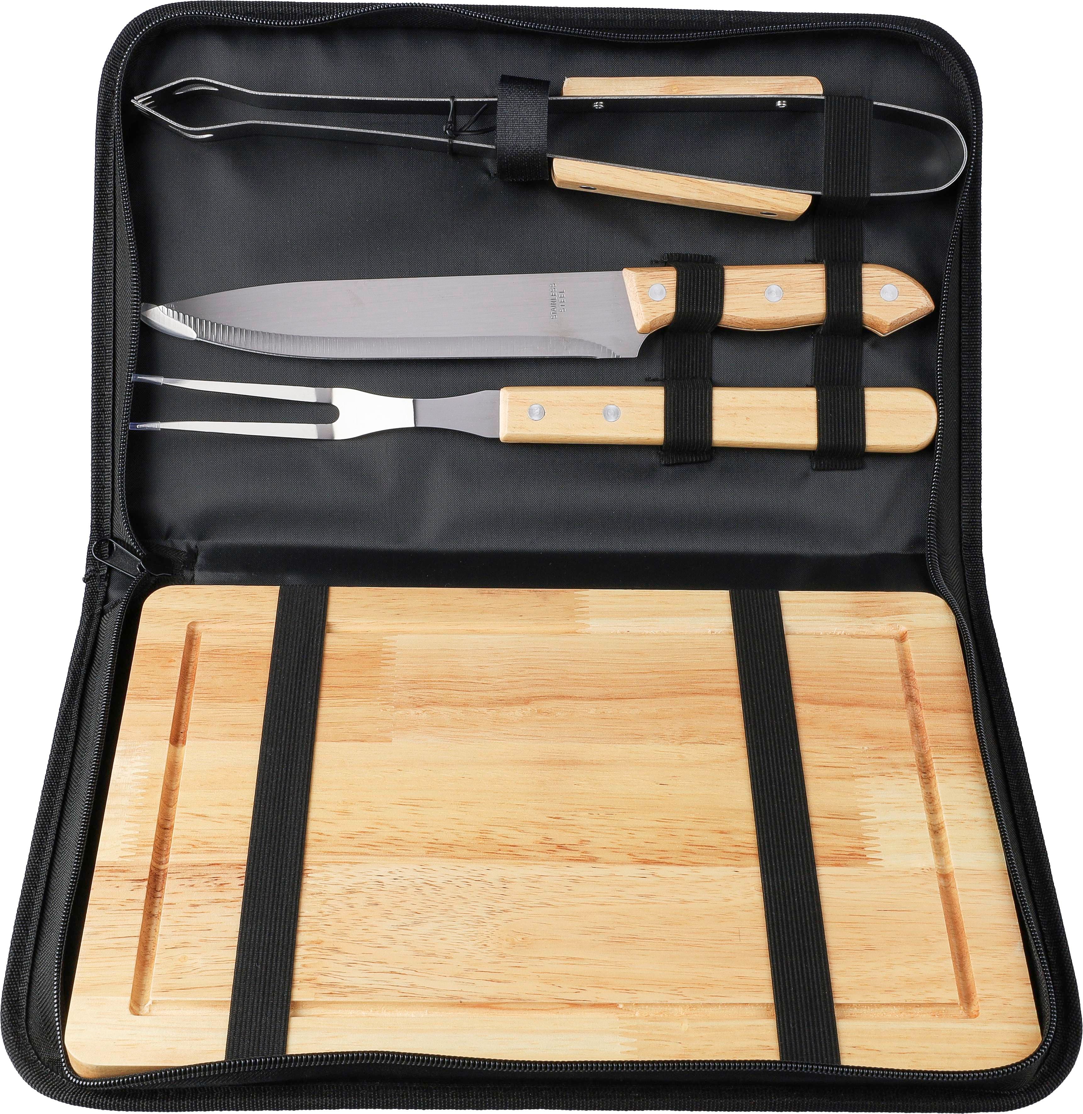 Grillset Kathleen, Edelstahl, 4 St., Polyestertasche