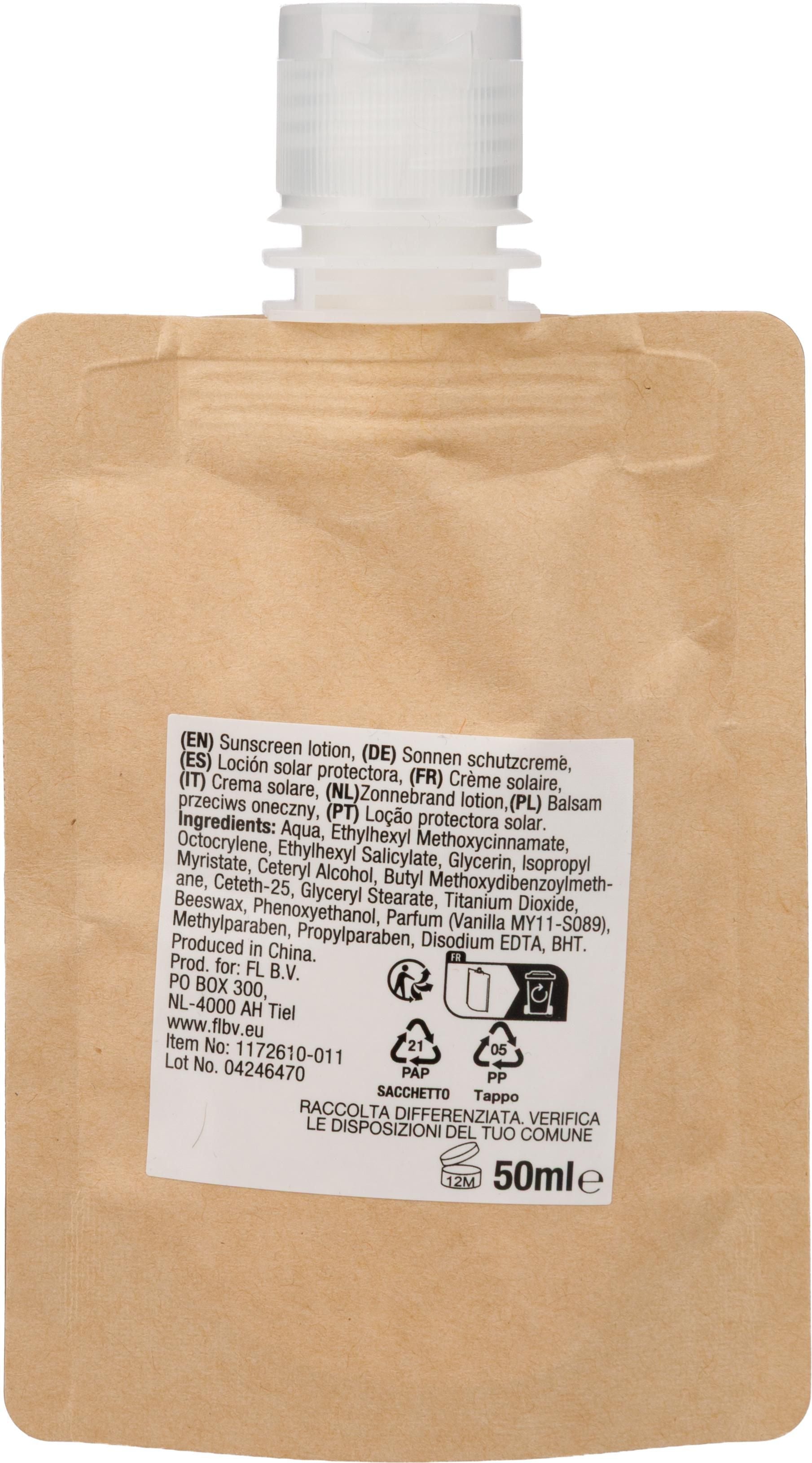 Sonnencreme, LSF30, 50 ml, Papierbeutel