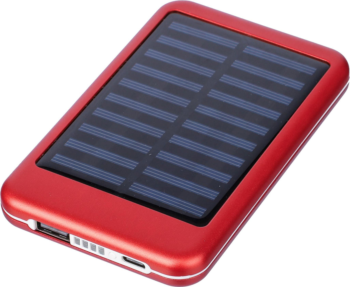 Powerbank Tycho, Aluminium, Solar, 4.000 mAh