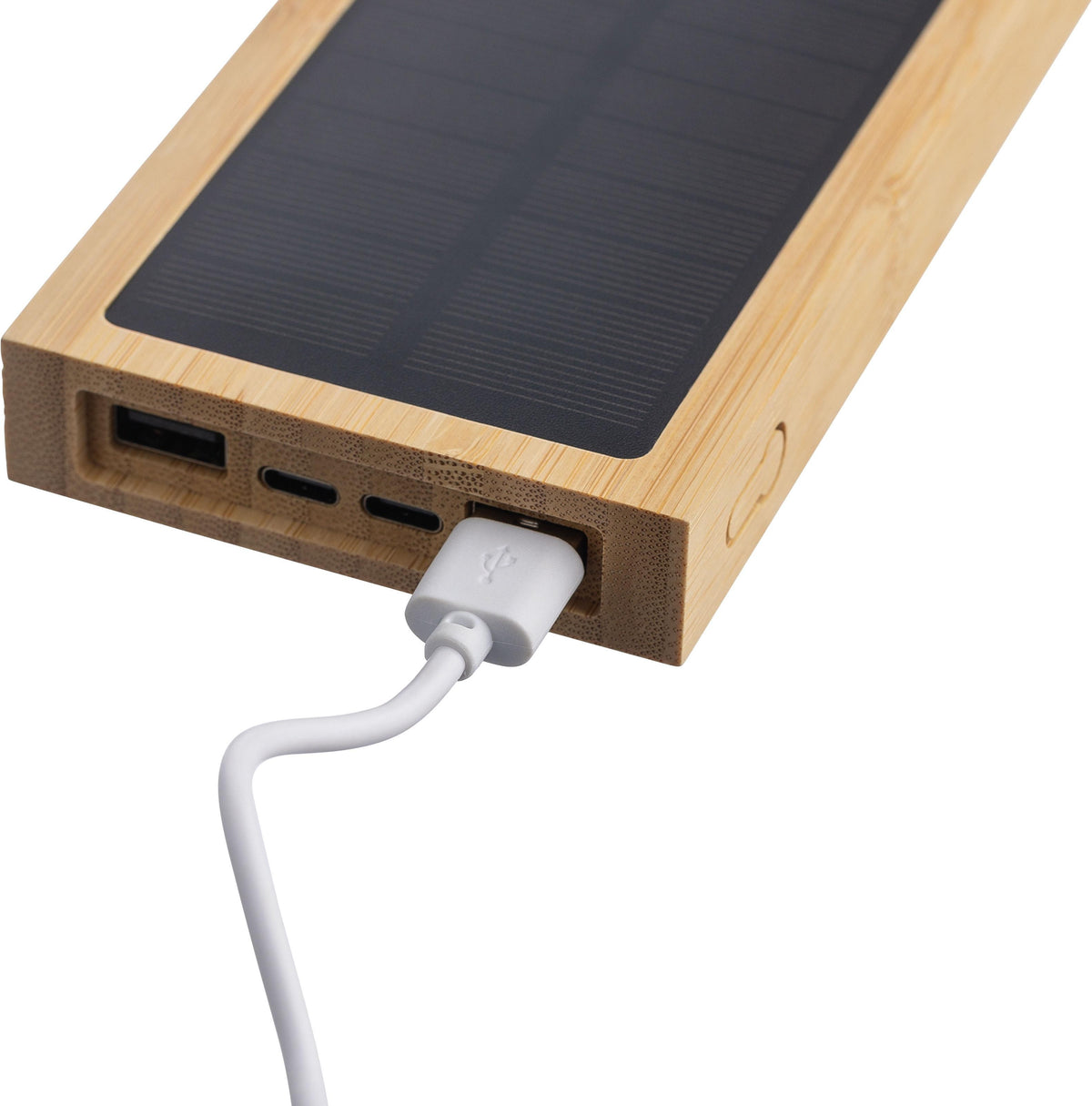 Powerbank Elz, Bambus, Solar, 10.000 mAh