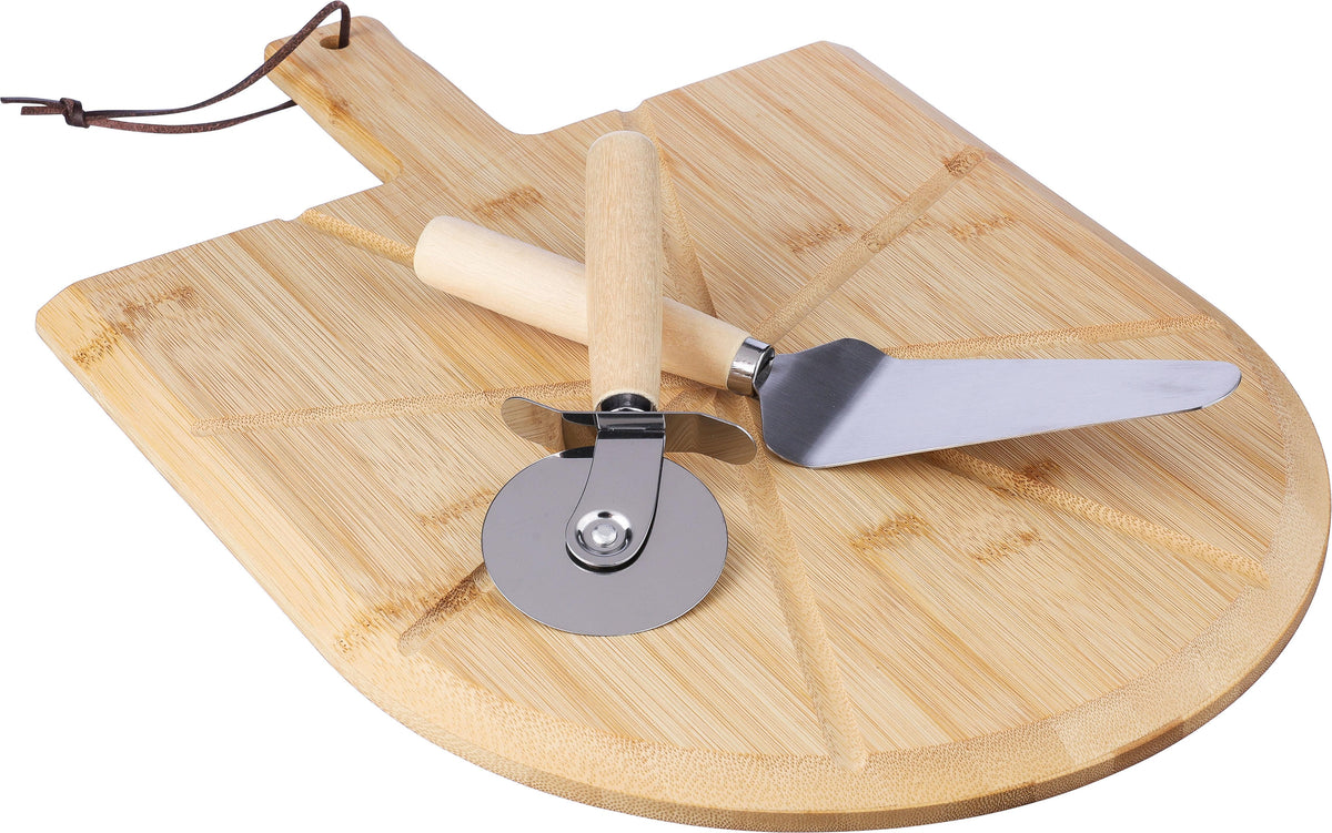 Pizzabrett Vale, Bambus, Mit Schneider und Spatula