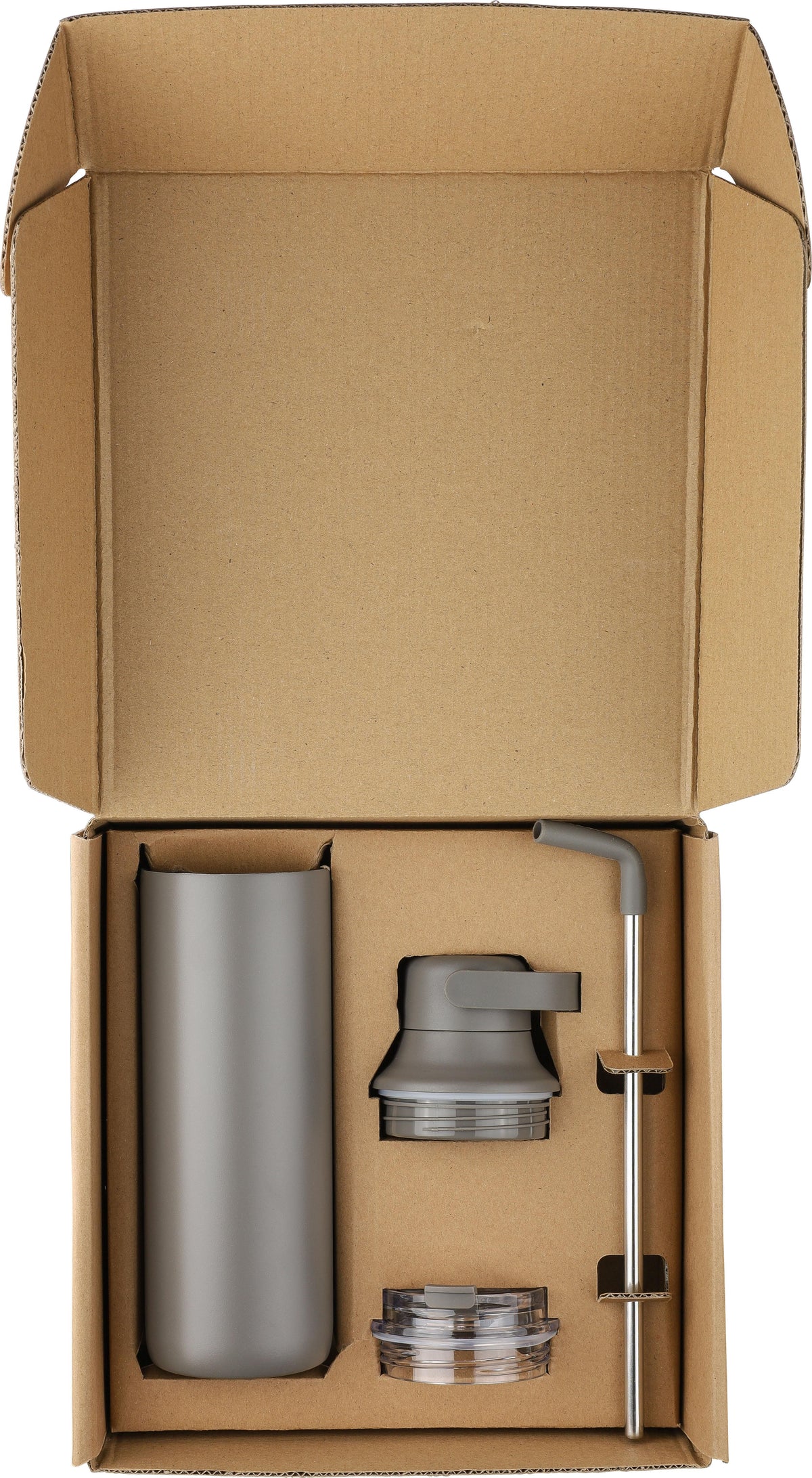 Doppelwandige Flasche Omari, 500 ml, Zwei Deckel
