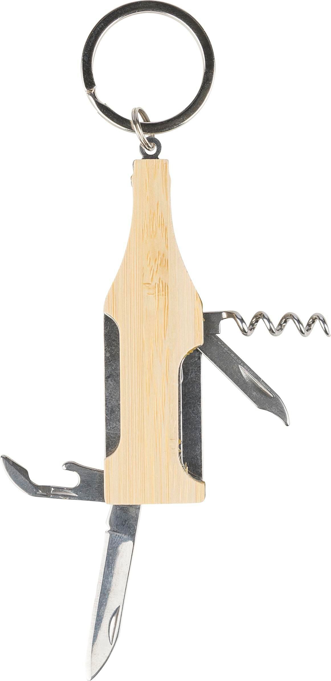 Schlüsselanhänger mit Multitool Inaya, Bambus