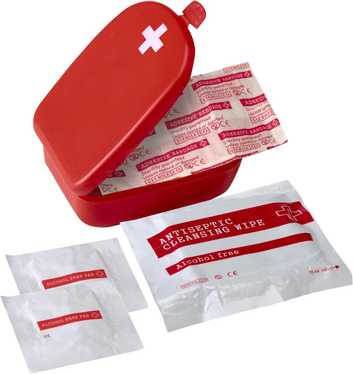 Erste Hilfe Set Mila, Kunststoffkoffer, Rot mit weißem Kreuz