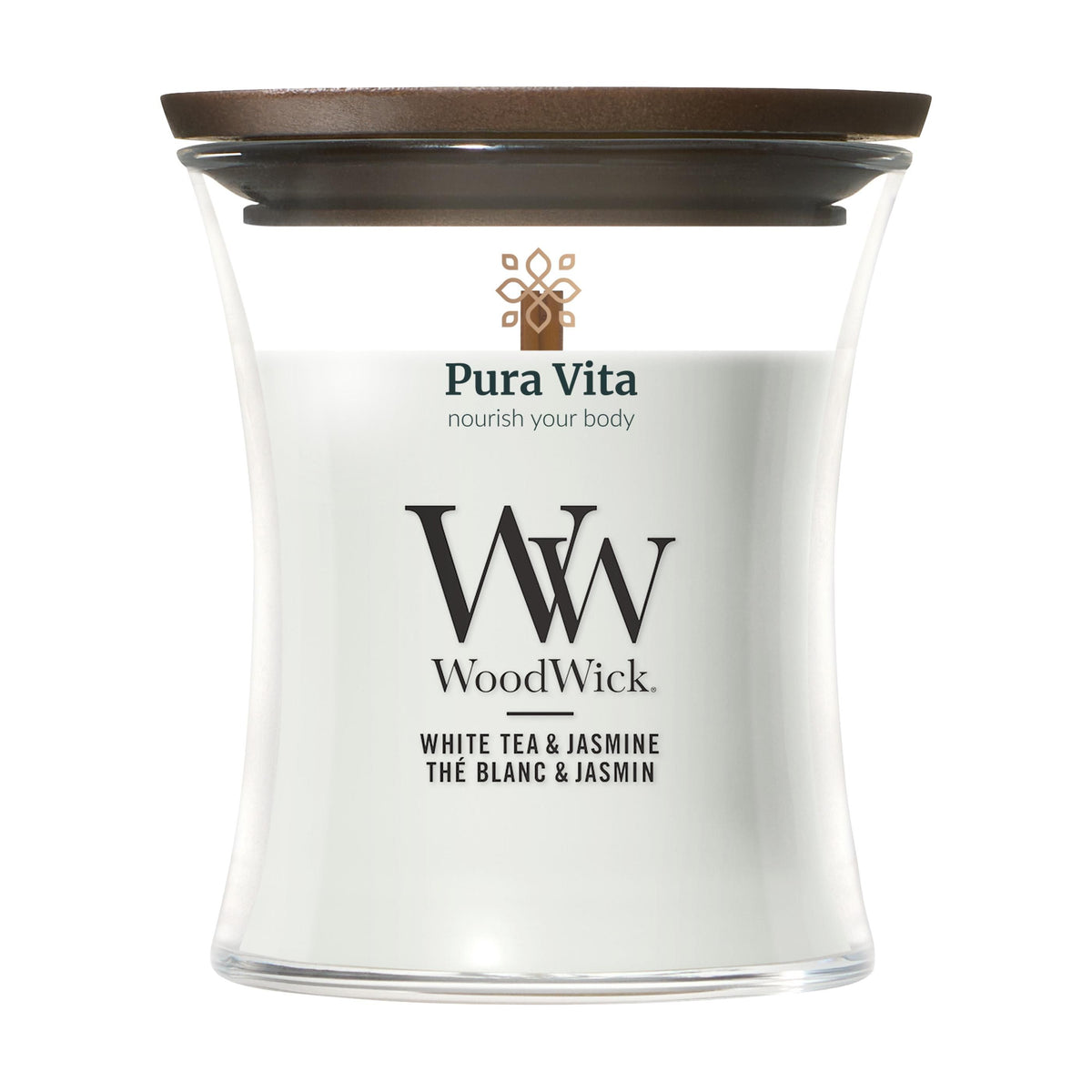 WoodWick White Tea & Jasmine Mini Candle Duftkerze