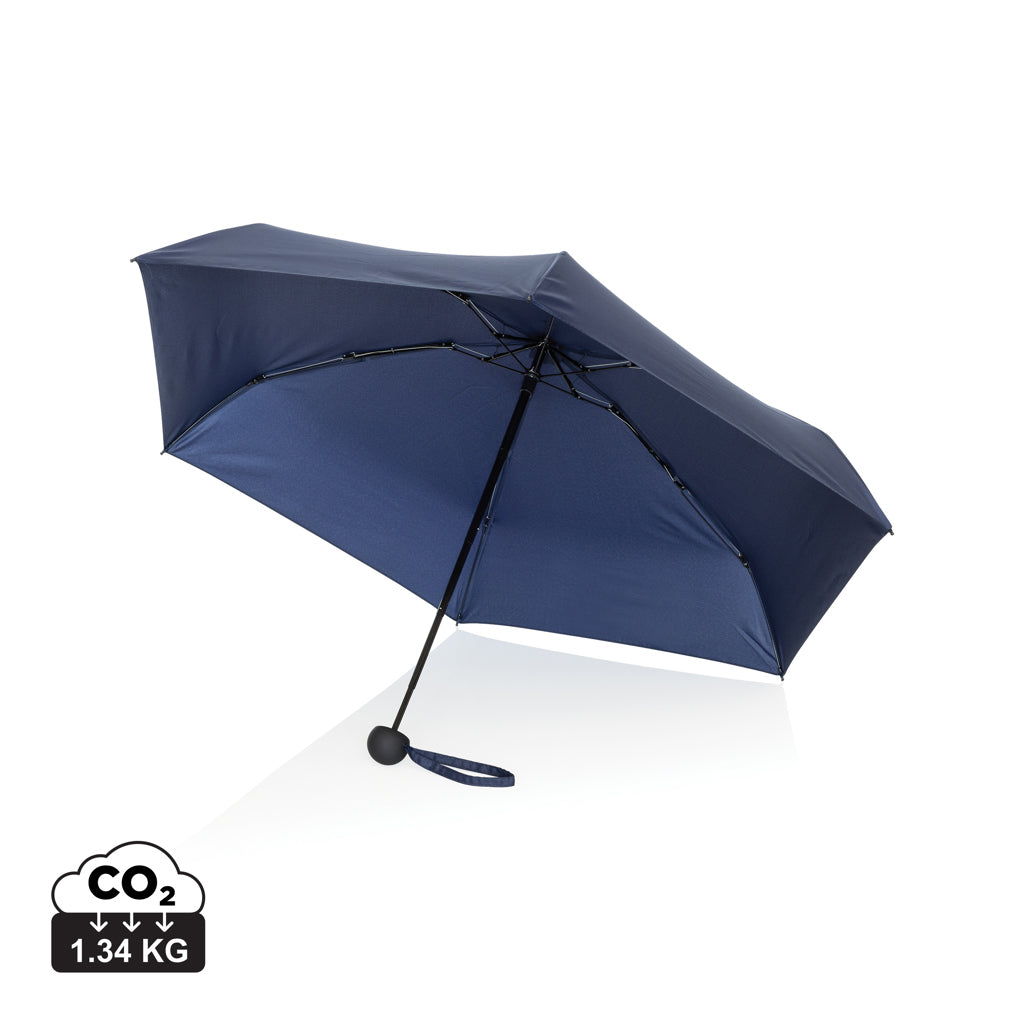 19,5“manueller Super-Mini-Schirm aus Aware™ rPET 190T Pongee – navy blau