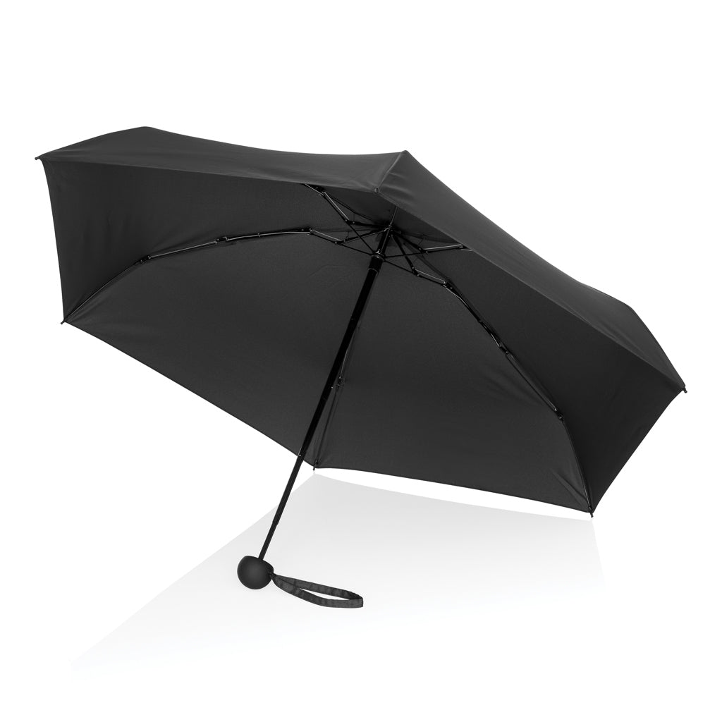 19,5“manueller Super-Mini-Schirm aus Aware™ rPET 190T Pongee – schwarz