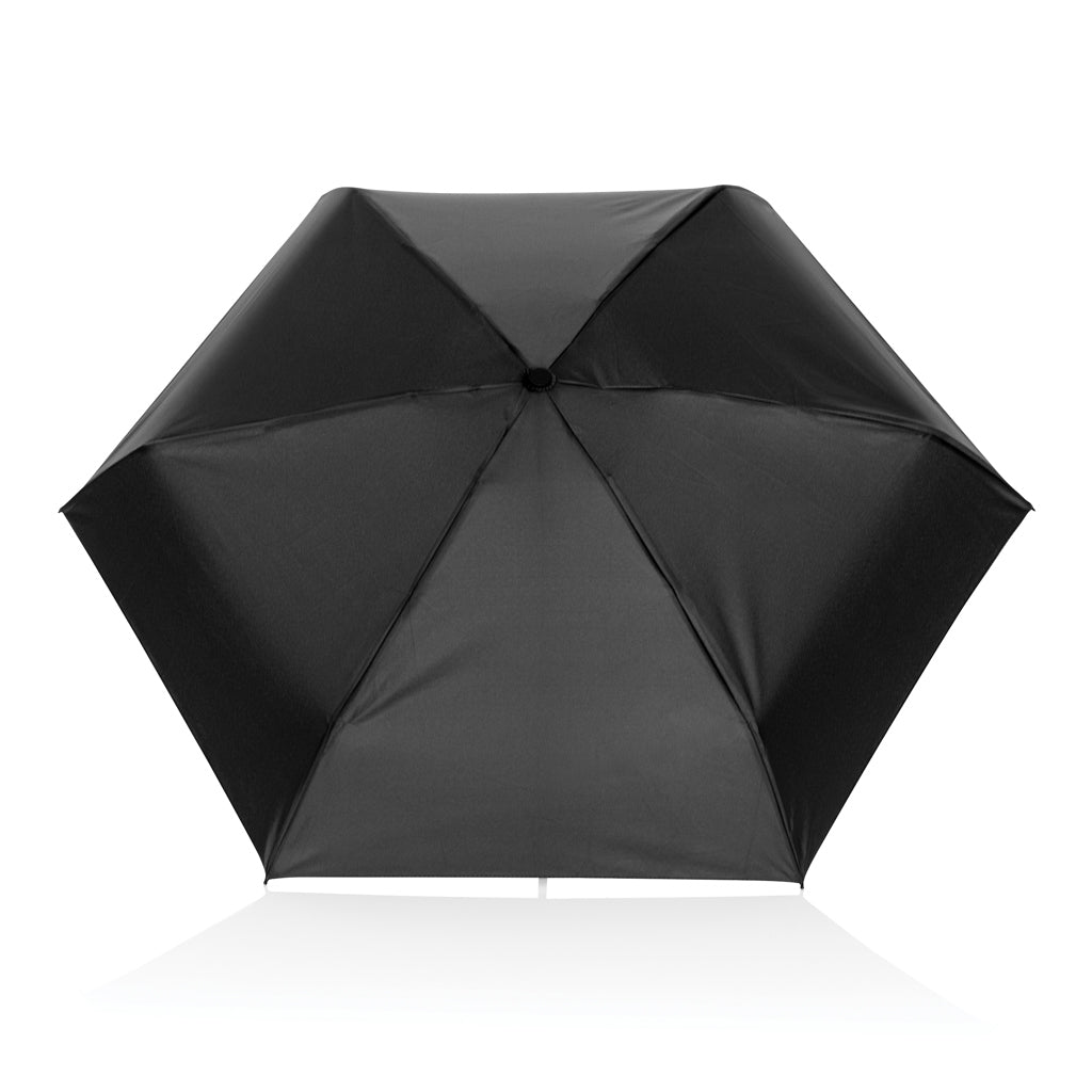 19,5“manueller Super-Mini-Schirm aus Aware™ rPET 190T Pongee – schwarz