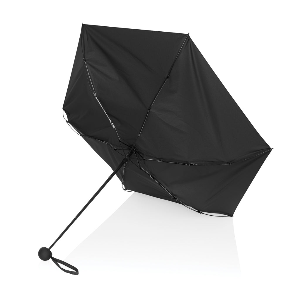 19,5“manueller Super-Mini-Schirm aus Aware™ rPET 190T Pongee – schwarz