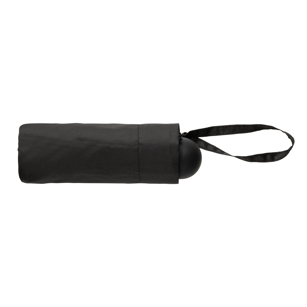 19,5“manueller Super-Mini-Schirm aus Aware™ rPET 190T Pongee – schwarz
