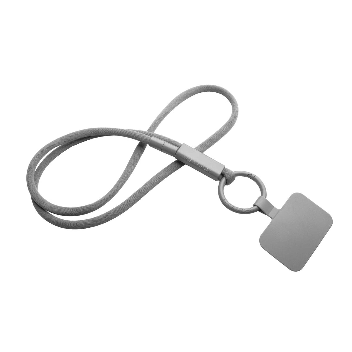 Tubyard Lanyard mit Telefonhalterung und Band – Grau