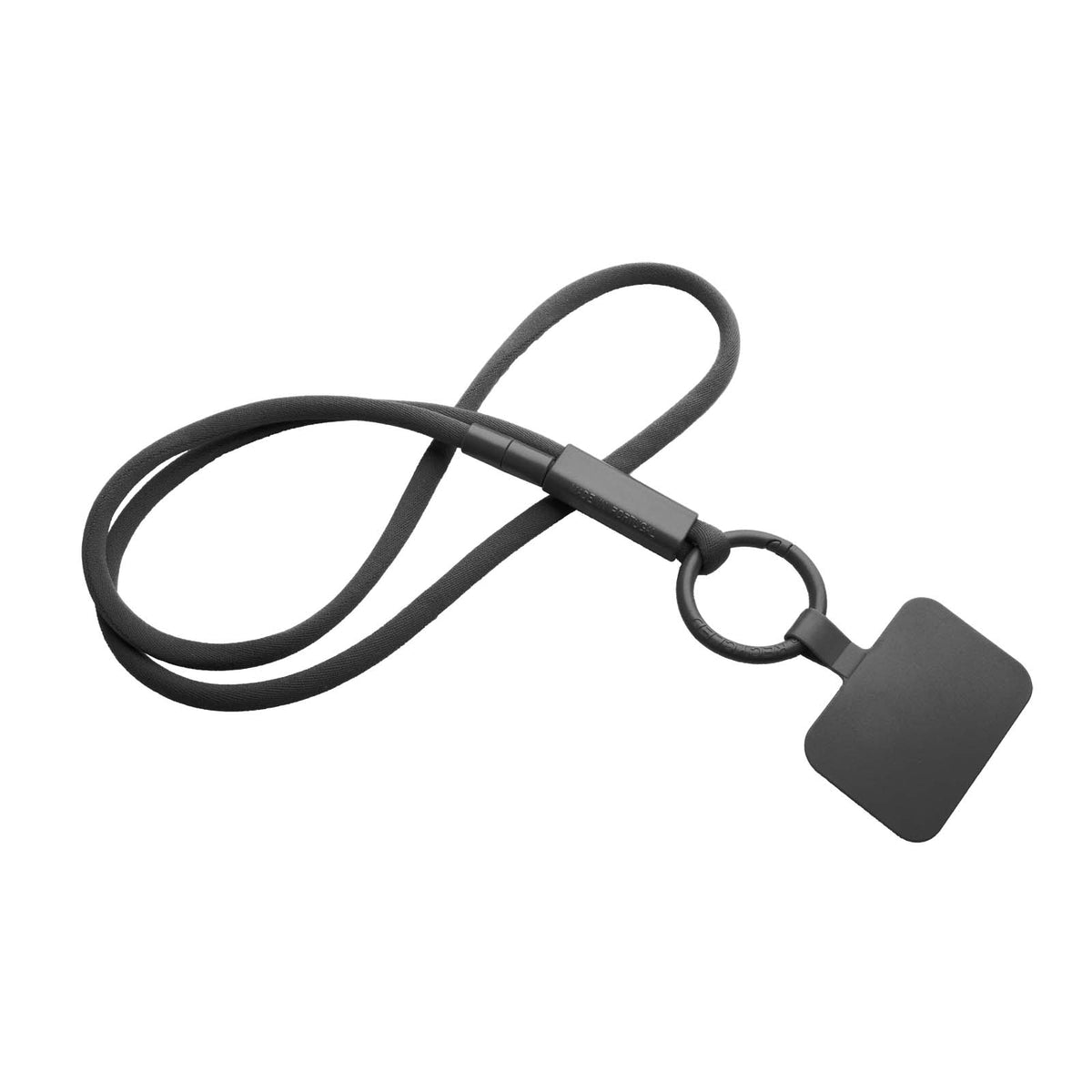 Tubyard Lanyard mit Telefonhalterung und Band – Schwarz