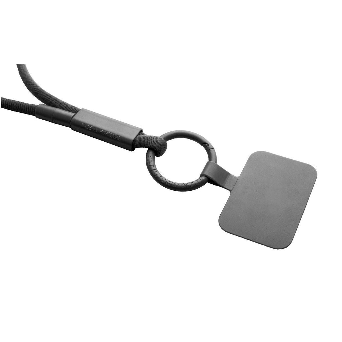 Tubyard Lanyard mit Telefonhalterung und Band – Schwarz