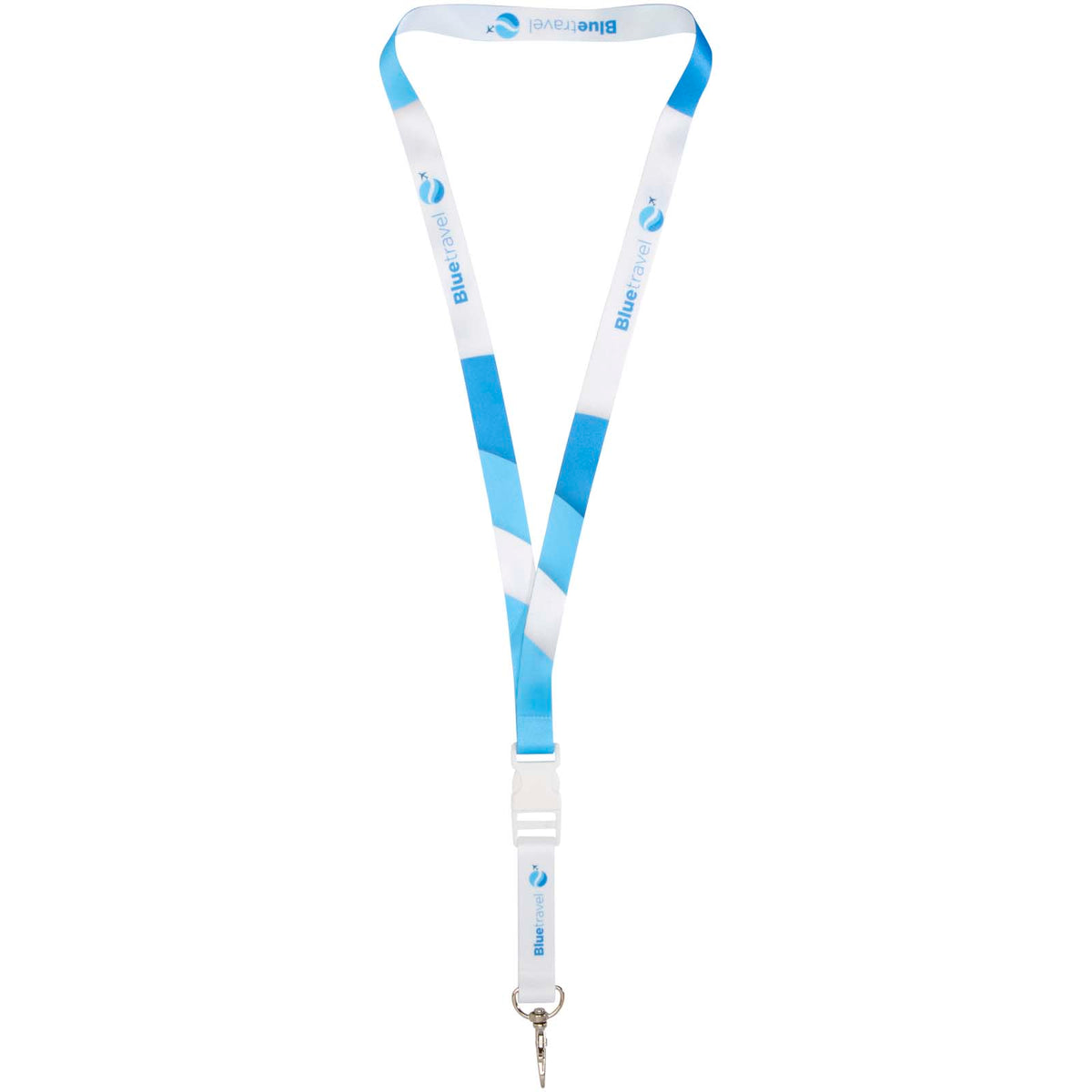 Bucks Sublimation Lanyard mit Schnappverschluss – Weiss