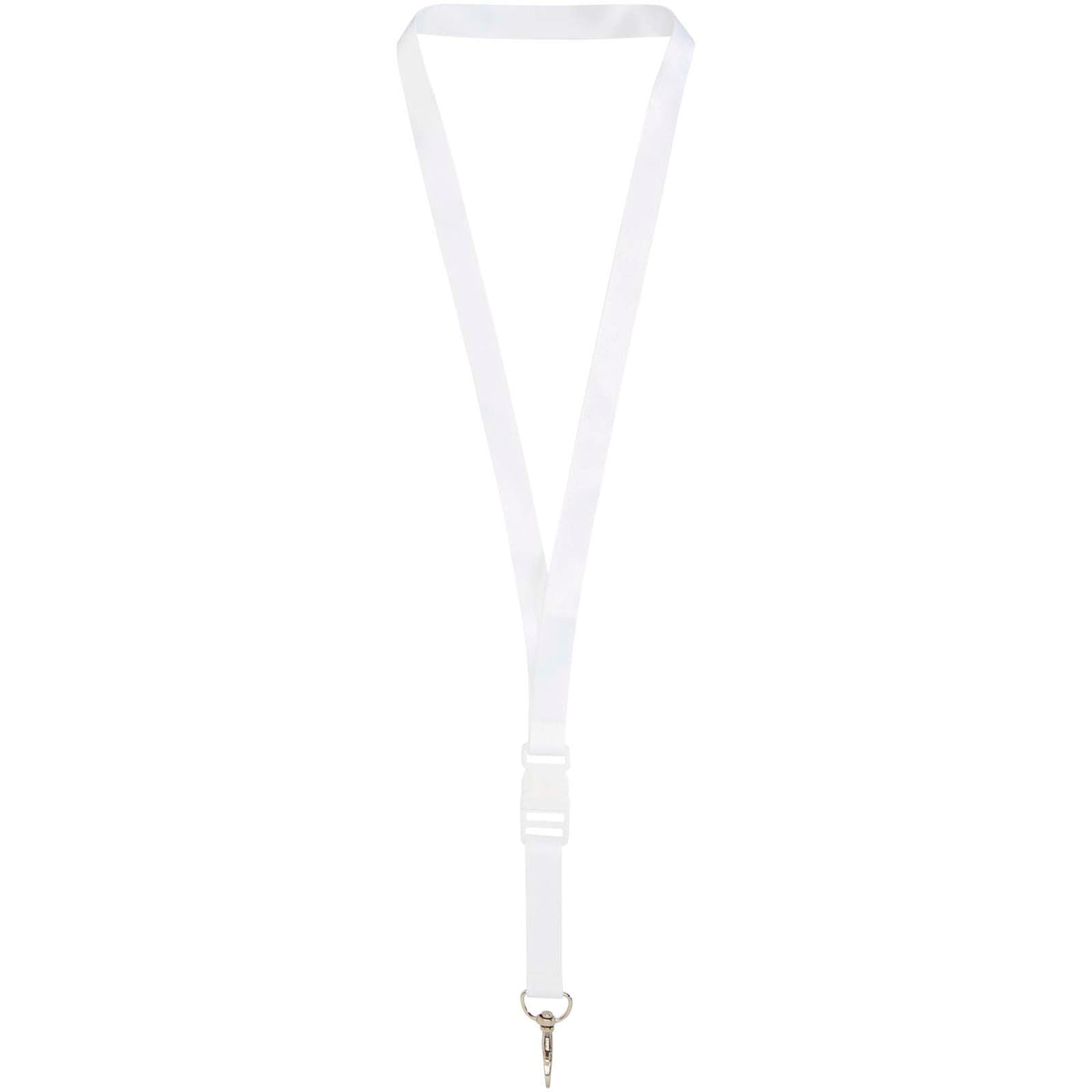 Bucks Sublimation Lanyard mit Schnappverschluss – Weiss