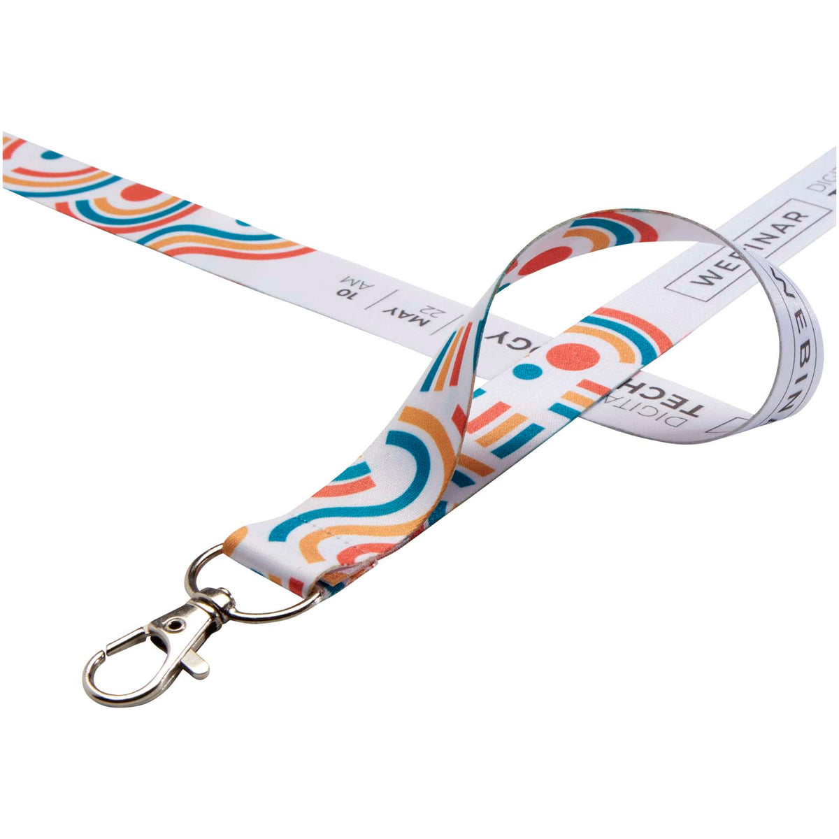 Addie Sublimation Lanyard mit Sicherheitsverschluss – Weiss