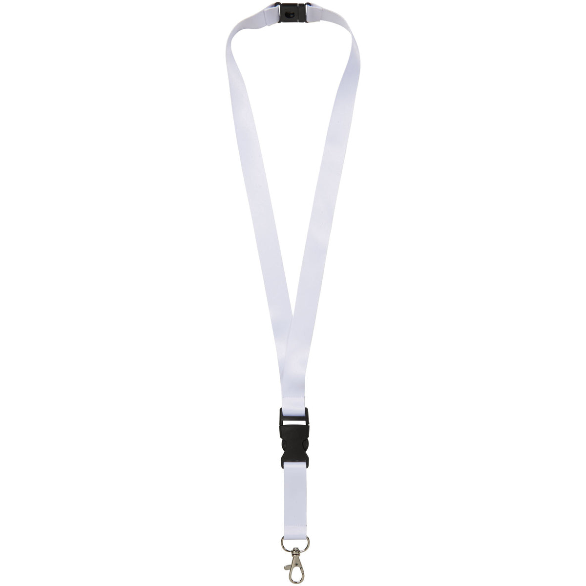 Balta Sublimation Lanyard mit Schnapp- und Sicherheitsverschluss – Schwarz / Weiss