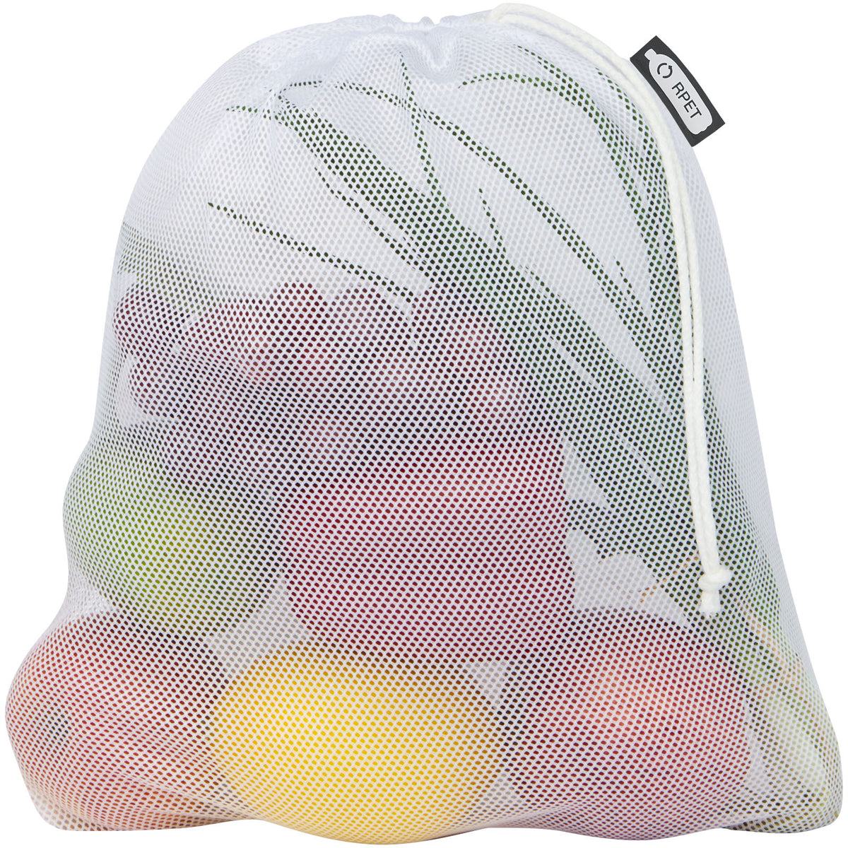 Polyester Zuziehbeutel, 25 x 32 cm – Weiss