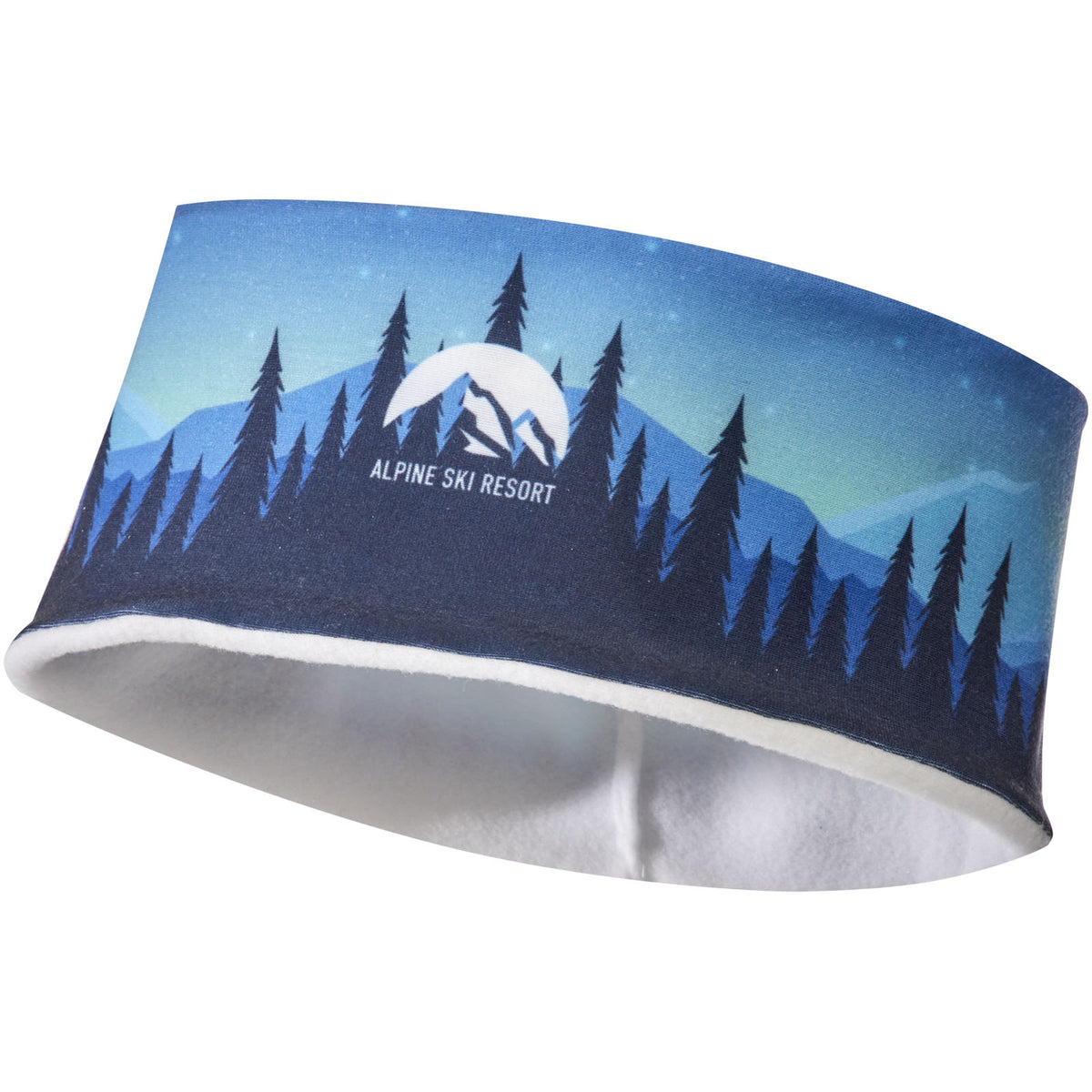 Emma Sublimation Stirnband aus PET mit Fleece – Weiss