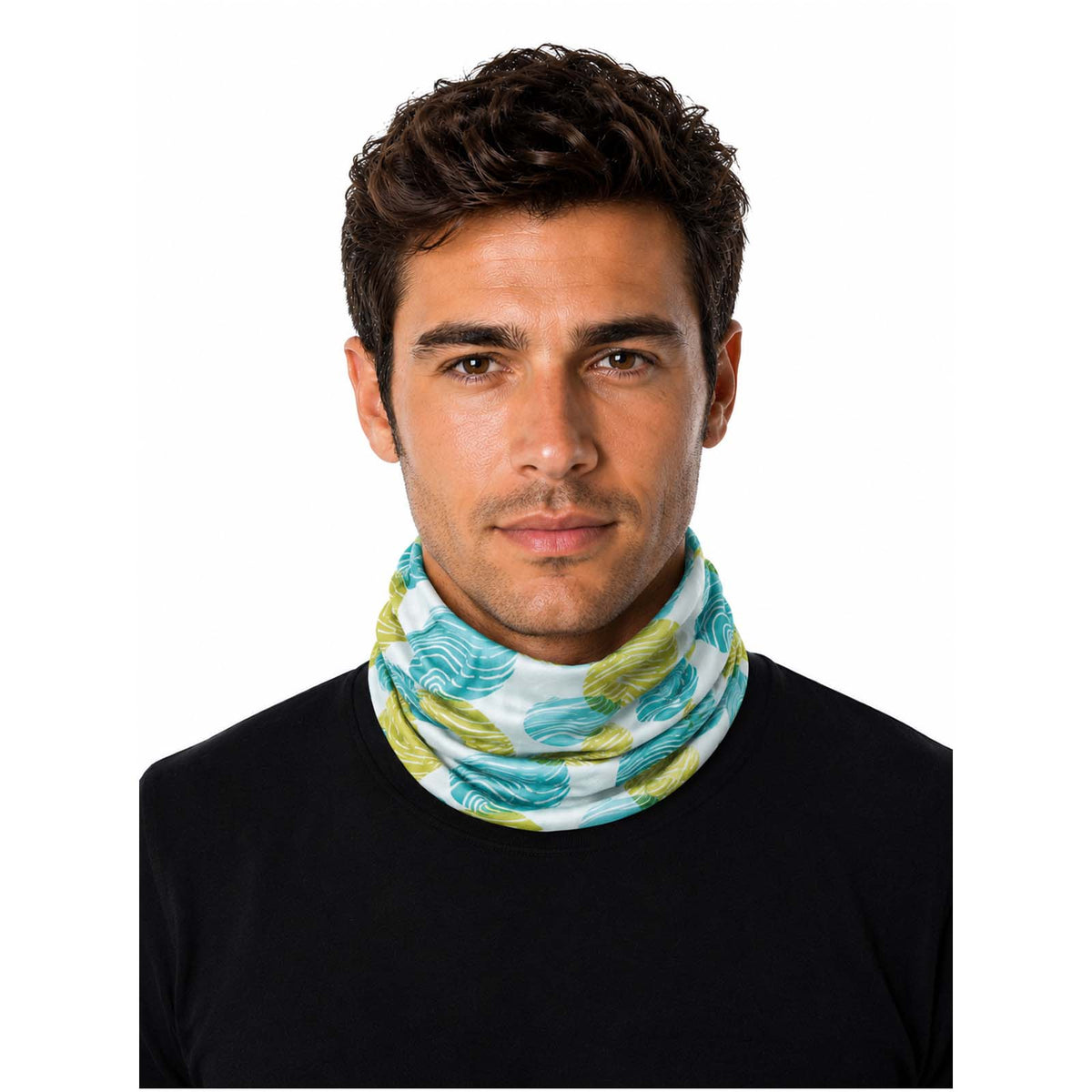 Mia Sublimation Multischal mit Coolmax® und Säumen – Weiss