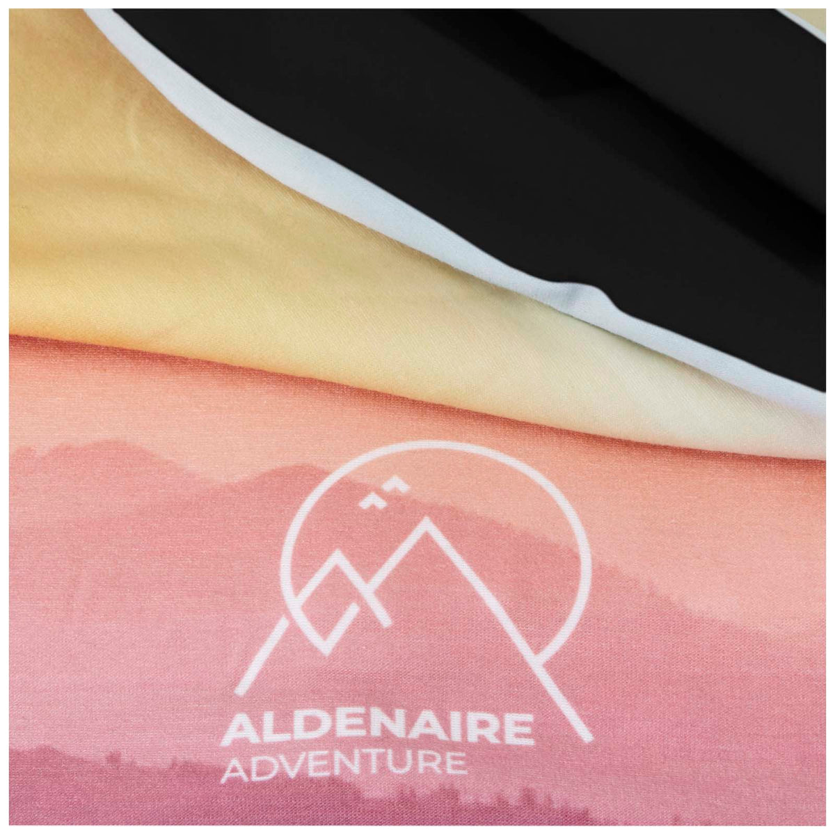 Zoya Sublimation Multi Schal aus PET mit Säumen und Fleece Schicht – Schwarz