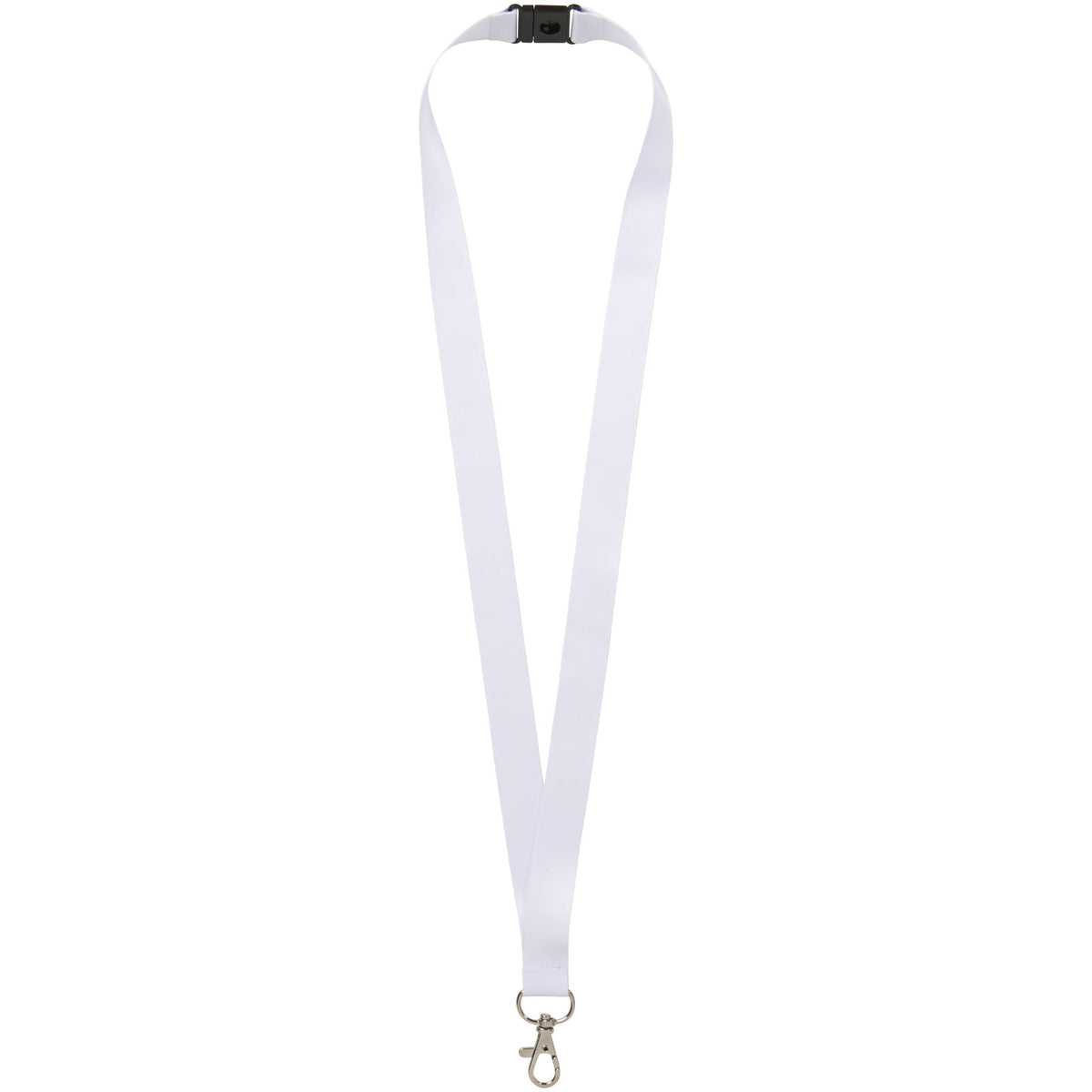 Addie Sublimation Lanyard mit Sicherheitsverschluss Kunststoff – Schwarz / Weiss
