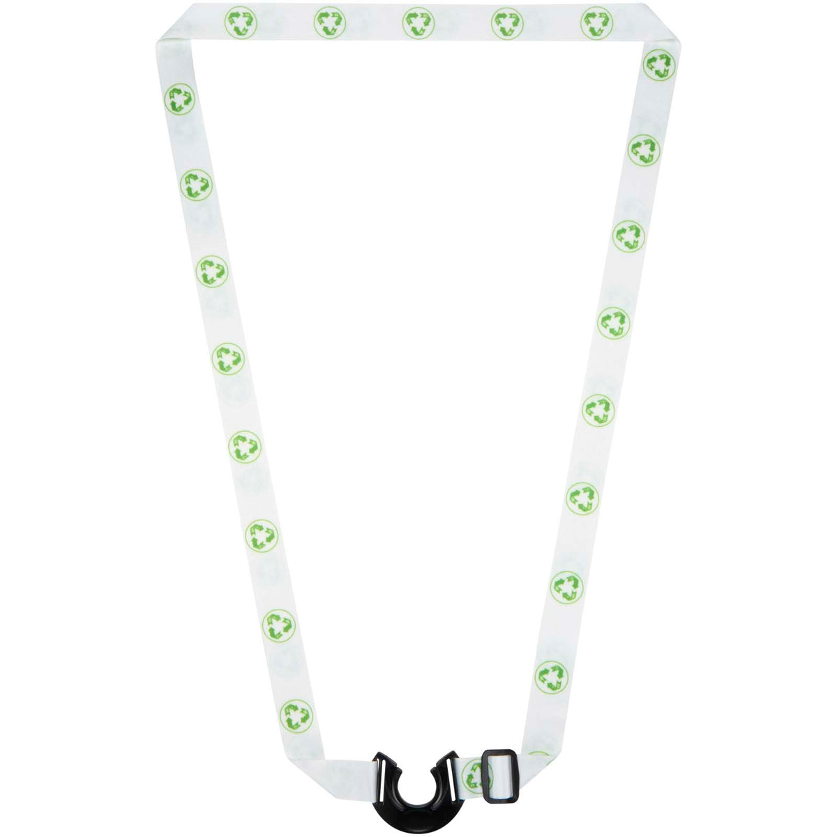 Lian PET Sublimation Lanyard mit Flaschenhalter – Schwarz / Weiss