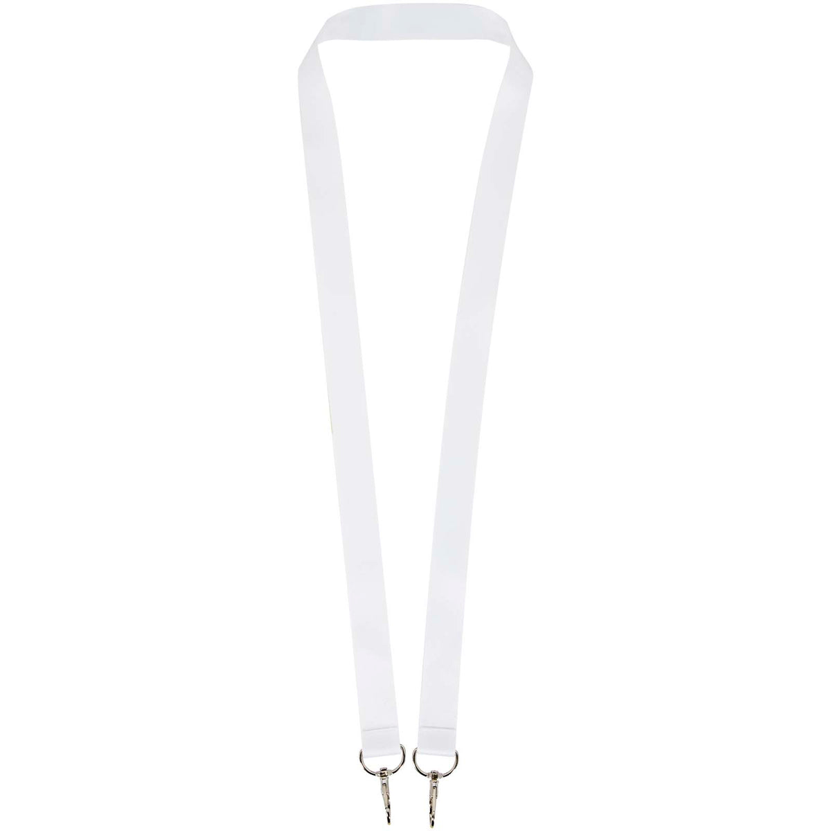 Leia Sublimation PET Lanyard mit 2 Metallhaken – Weiss