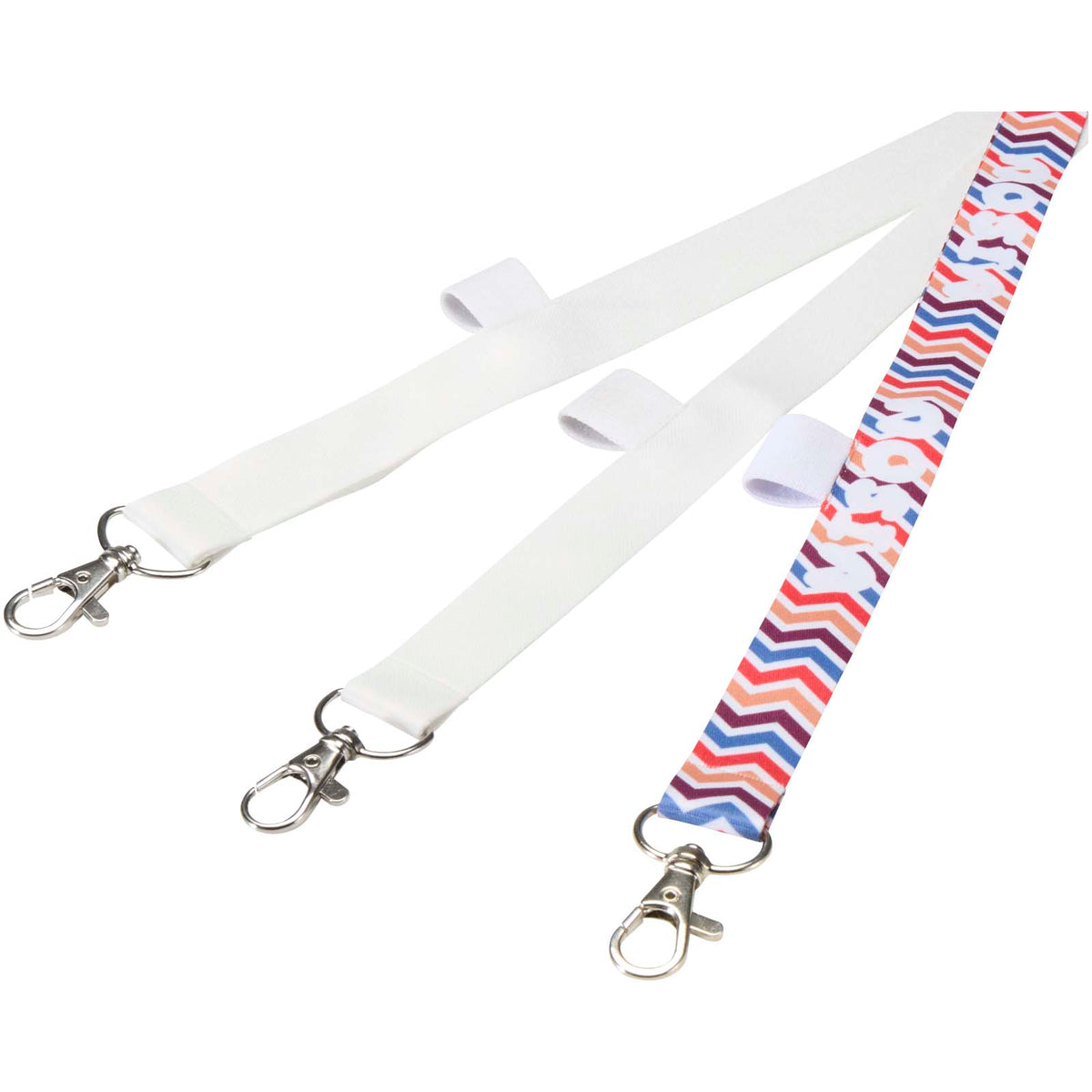 Neve Sublimation Lanyard für mit Loop – Weiss