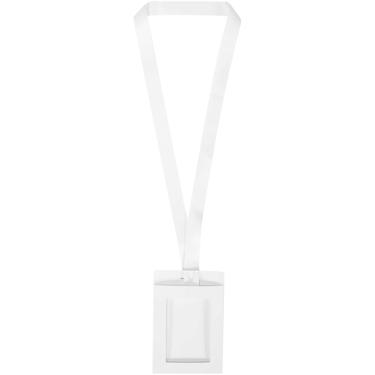 Kord Lanyard mit Papierausweishalter – Weiss