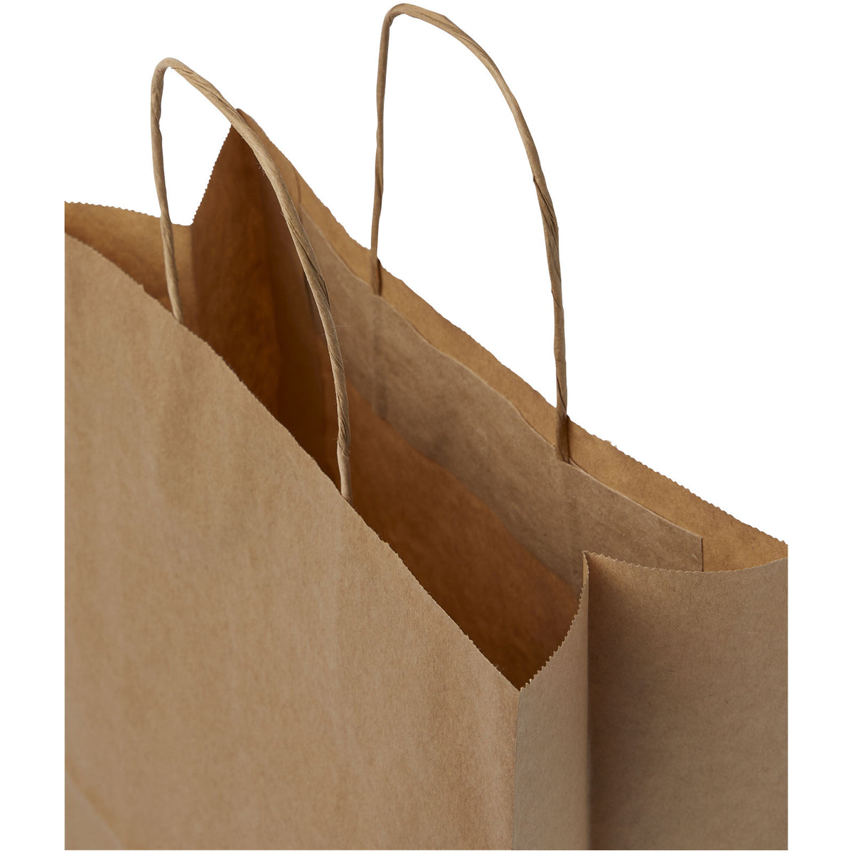 Kraftpapiertasche 80 g/m² mit gedrehten Griffen, 25 × 11 × 32 cm – Kraftpapier