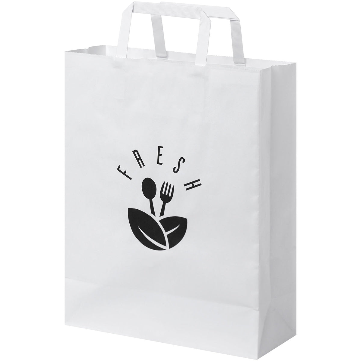 Kraftpapiertasche 80 90 g/m² mit flachen Griffen, 25 × 11 × 31 cm