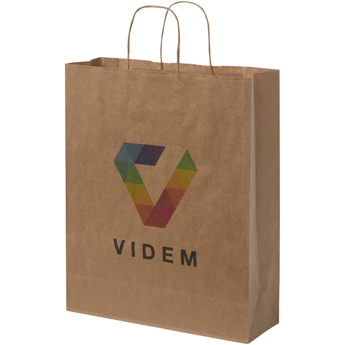 Kraftpapiertasche 80 90 g/m² mit gedrehten Griffen, 32 × 12 × 40 cm – Kraftpapier