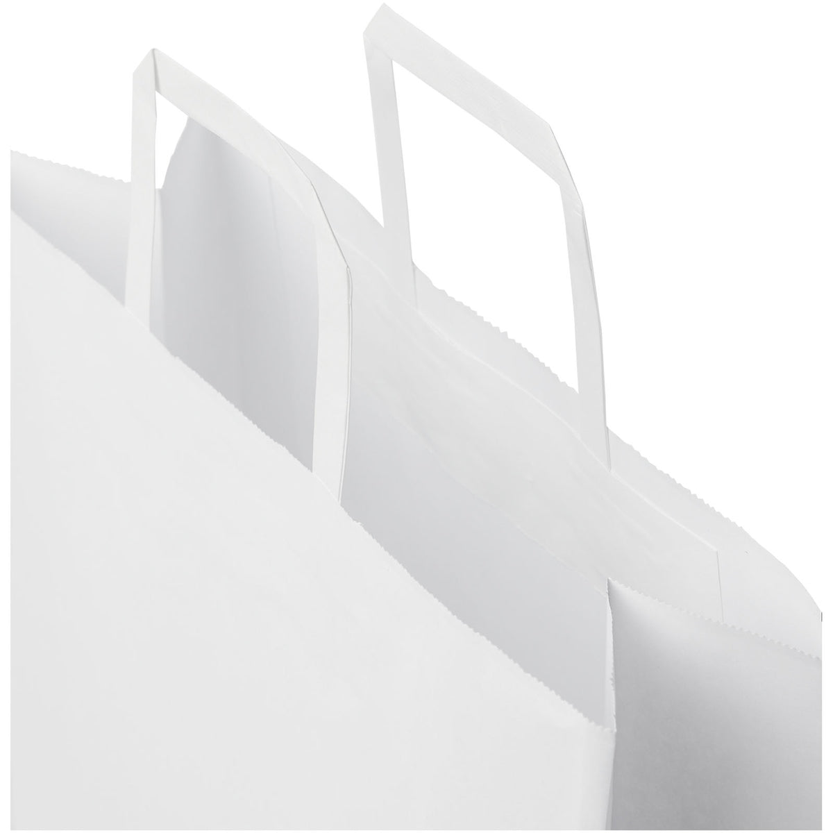 Kraftpapiertasche 80 90 g/m² mit flachen Griffen, 32 × 12 × 40 cm – Weiss