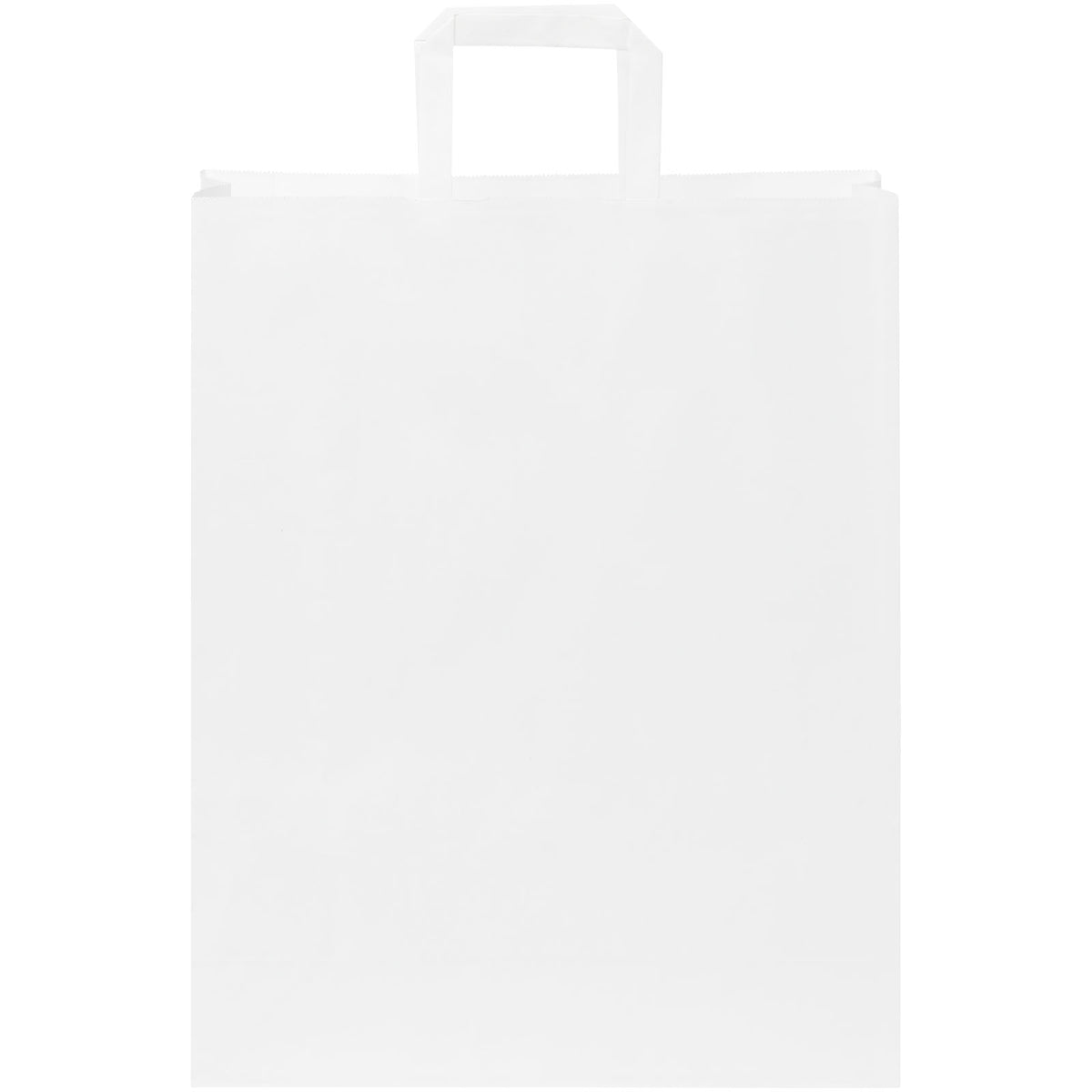 Kraftpapiertasche 80 90 g/m² mit flachen Griffen, 32 × 12 × 40 cm – Weiss